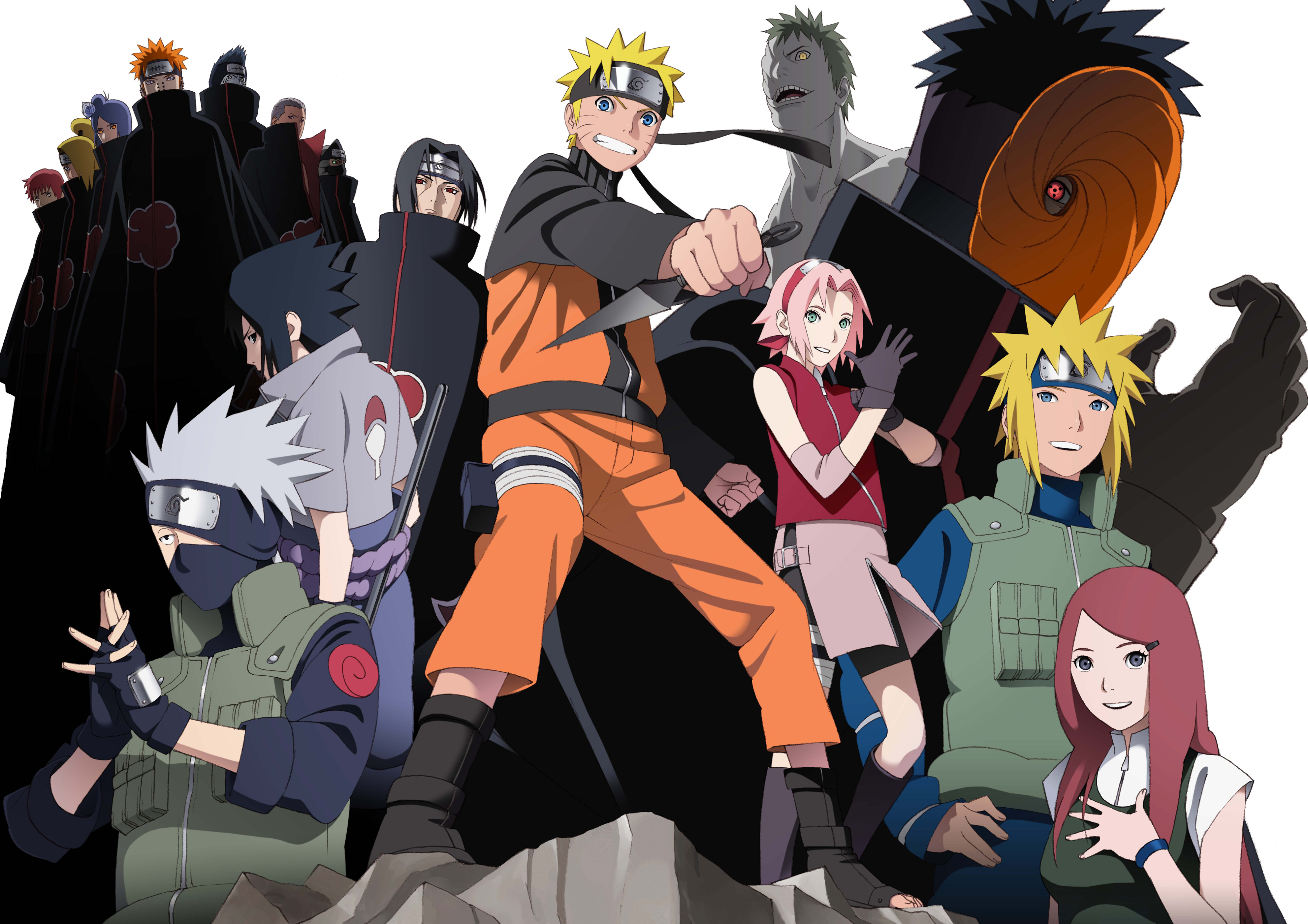 Naruto Characters Group Shot HD Wallpaper