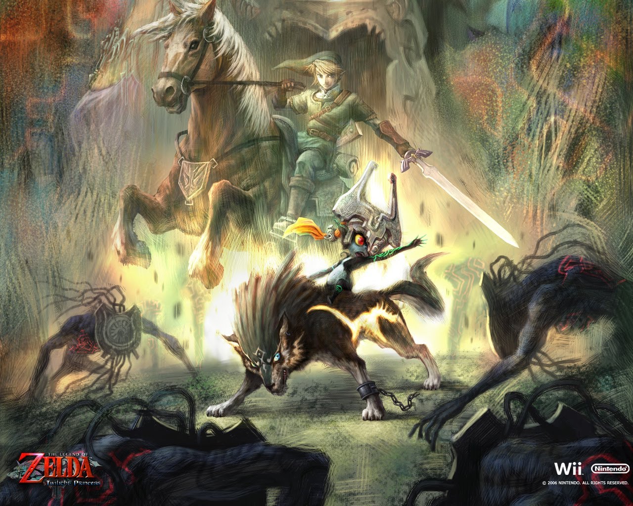 Link and Midna from The Legend of Zelda: Twilight Princess HD Wallpaper