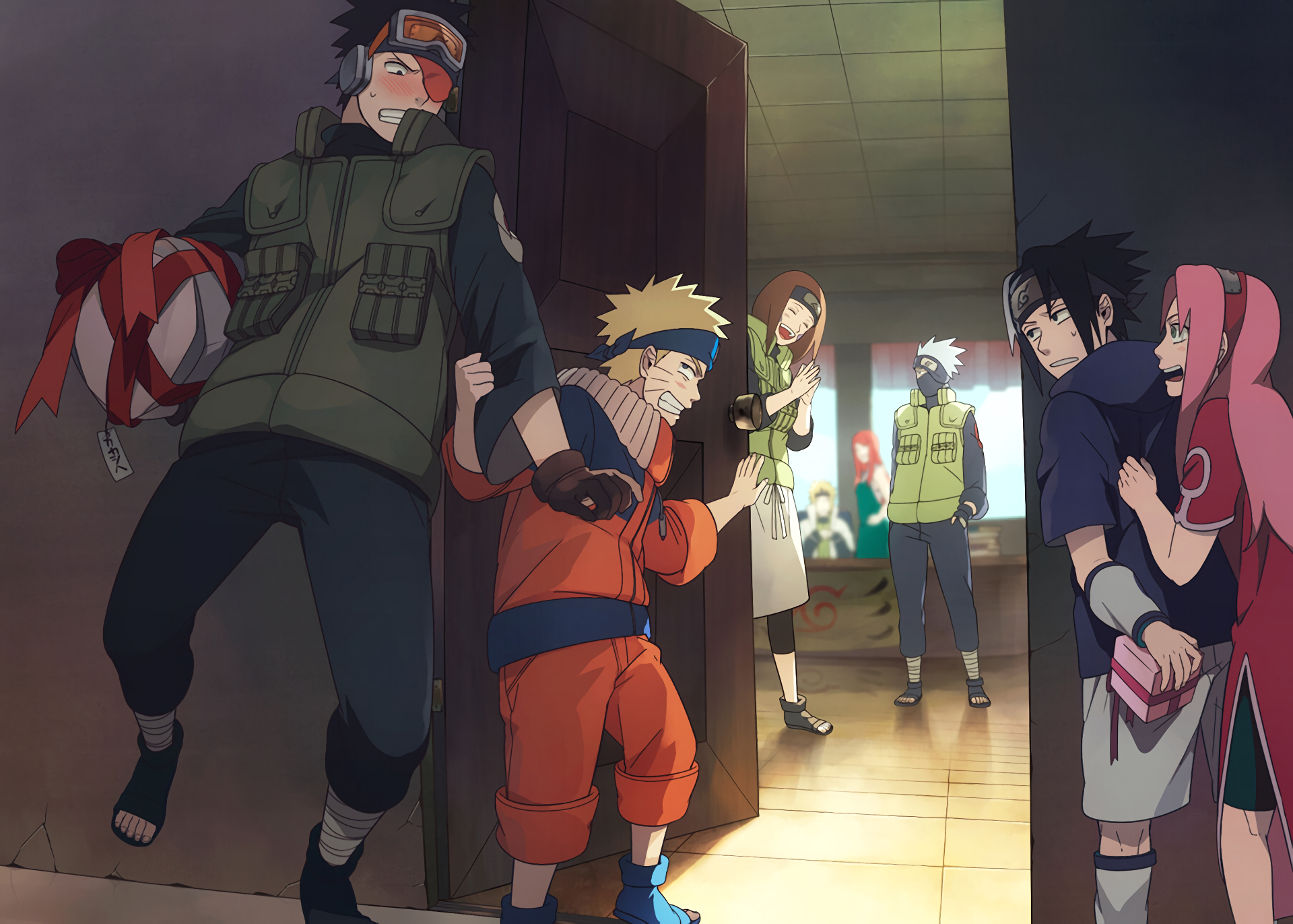 Kakashi Hatake in a Warm Naruto Reunion HD Wallpaper