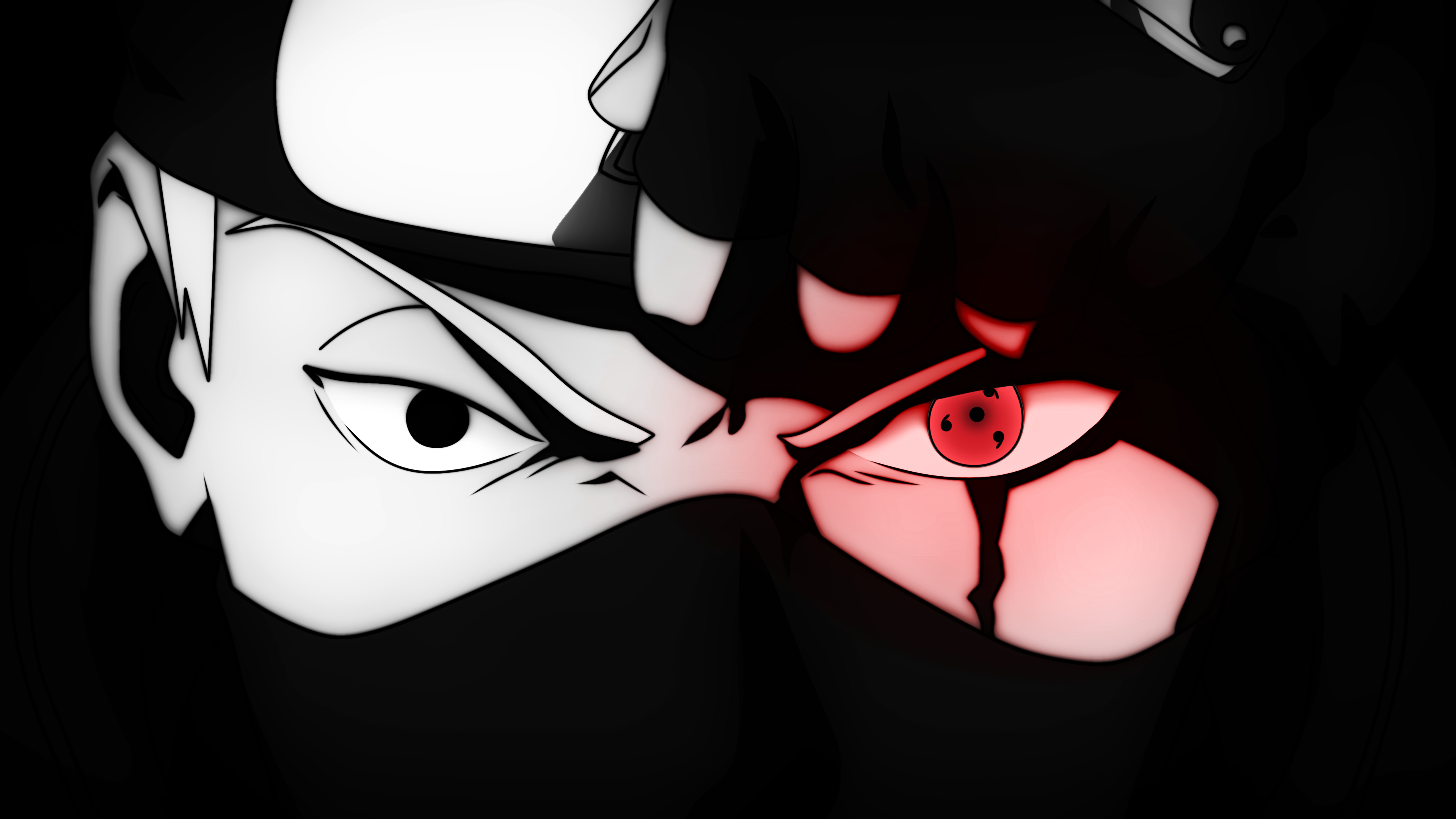 Kakashi Hatake with Activated Sharingan Eye HD Wallpaper