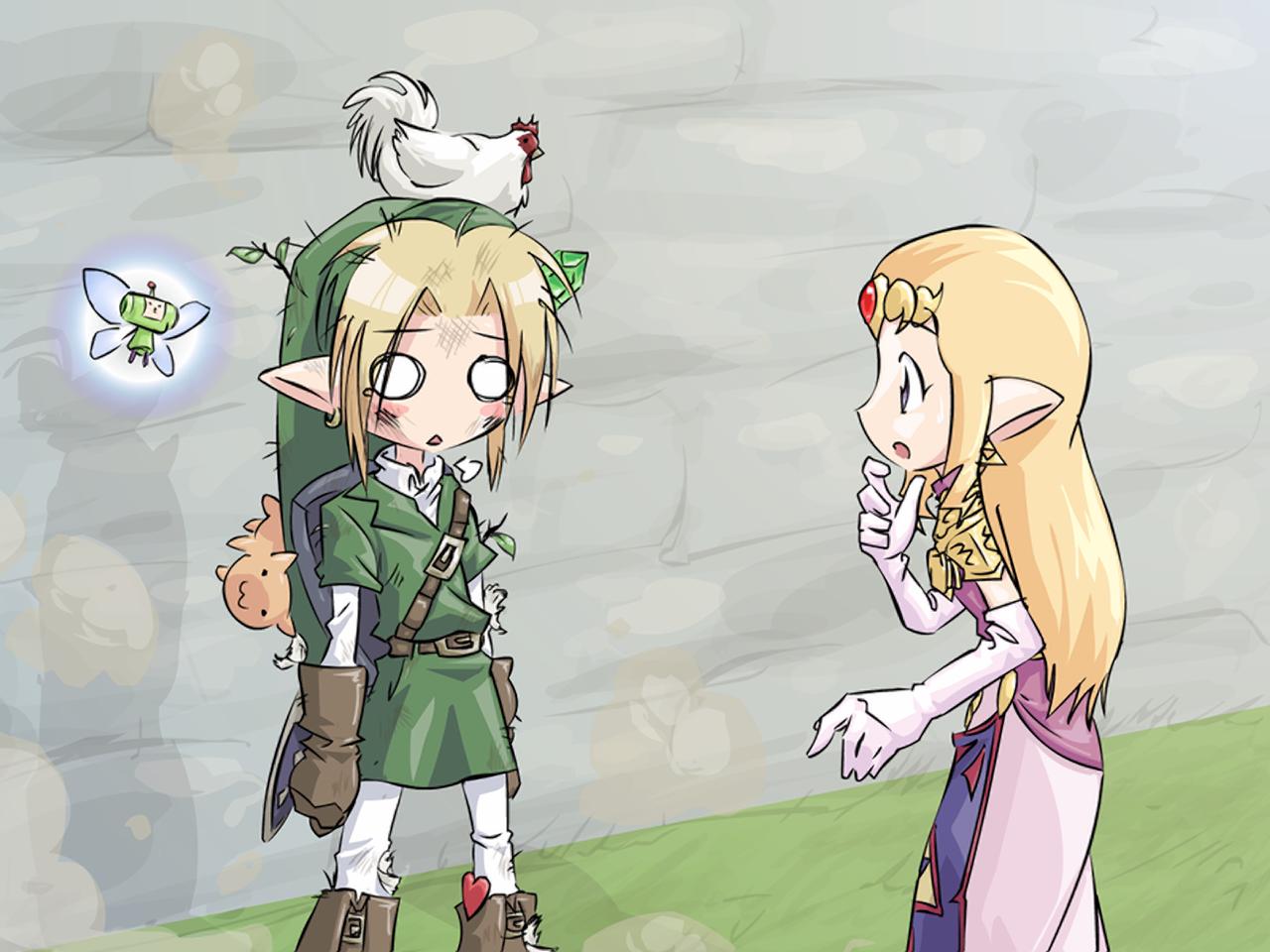 Link and Zelda from The Legend of Zelda HD Wallpaper