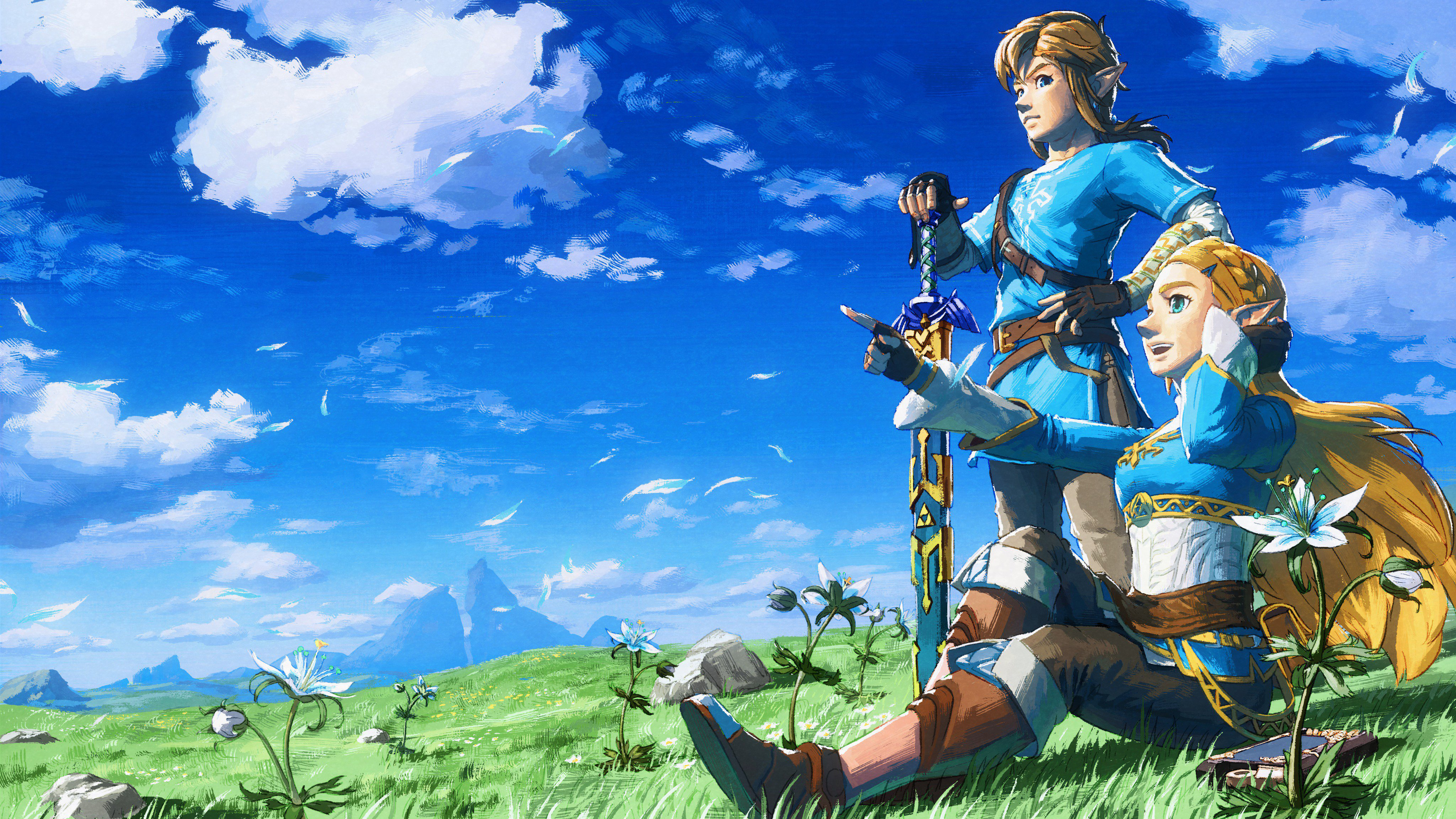 Link and Zelda from The Legend of Zelda HD Wallpaper