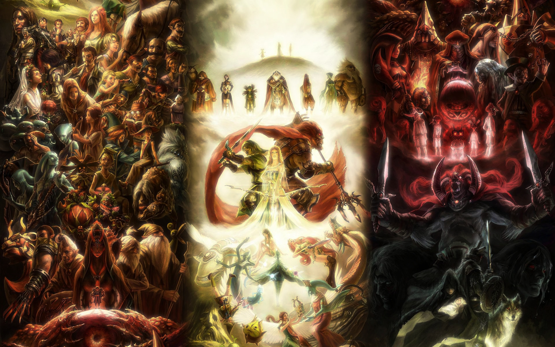 The Legend of Zelda characters collage HD Wallpaper
