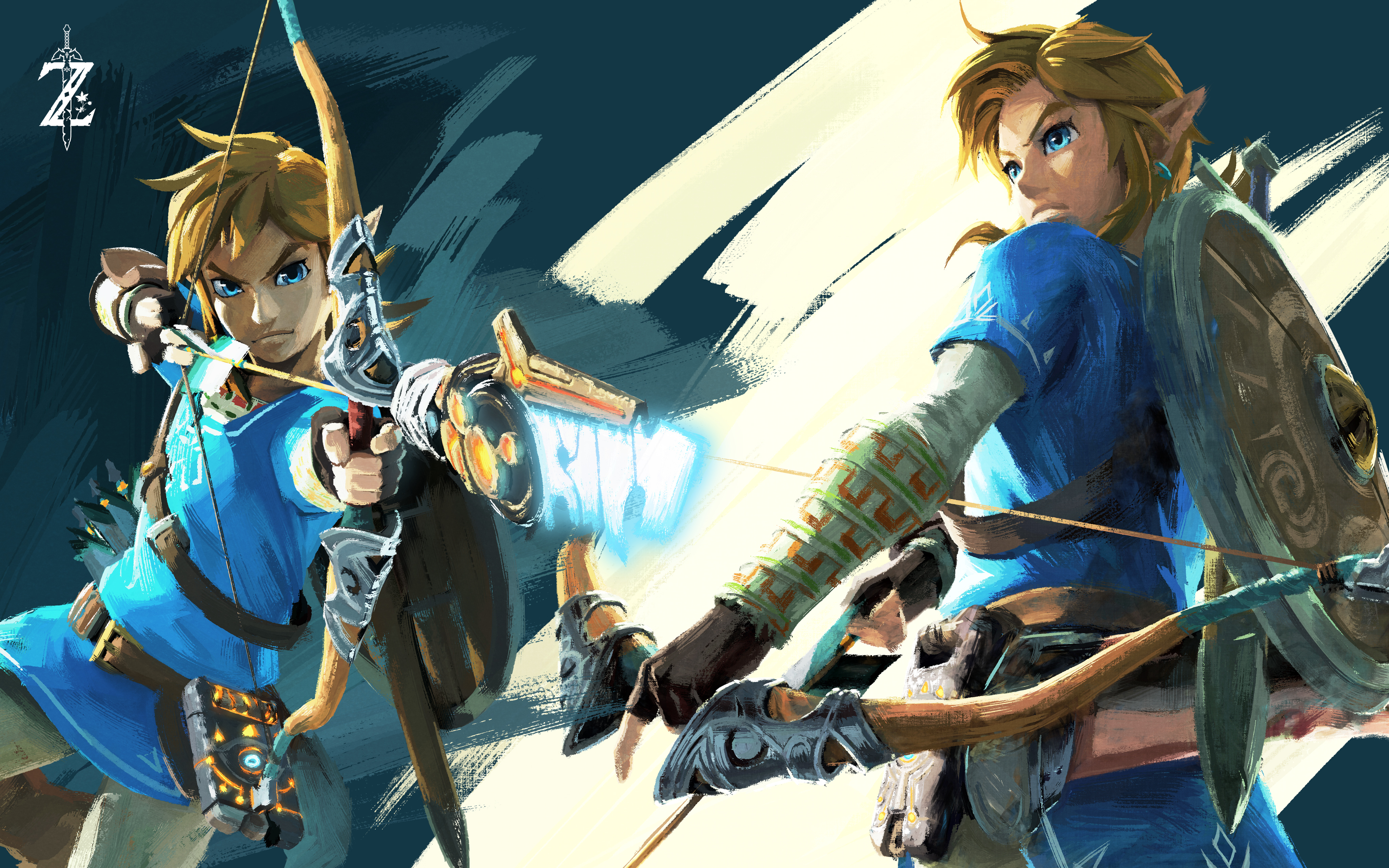 Link from The Legend of Zelda with Bow and Arrow HD Wallpaper