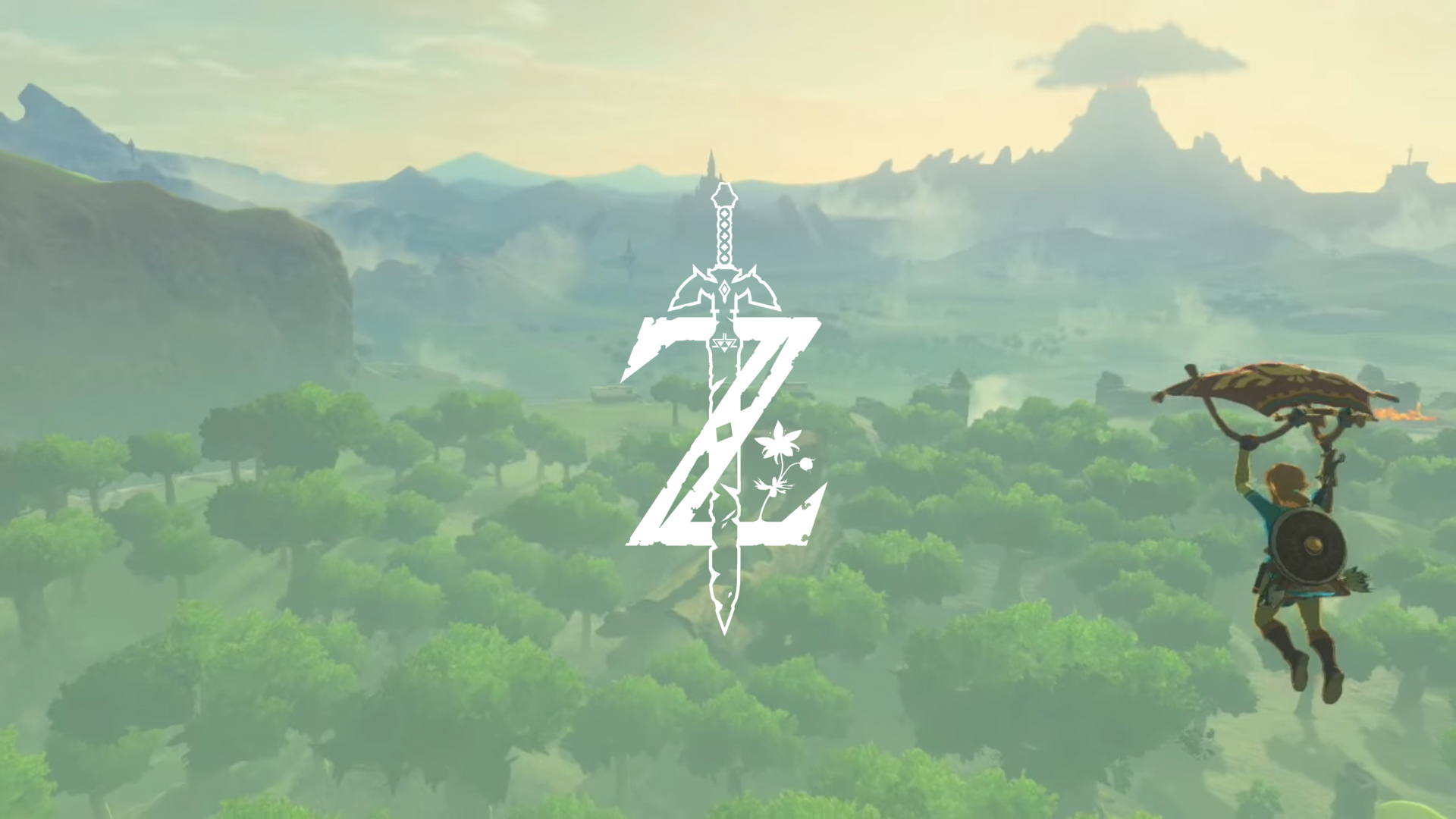 Link from The Legend of Zelda gliding HD Wallpaper