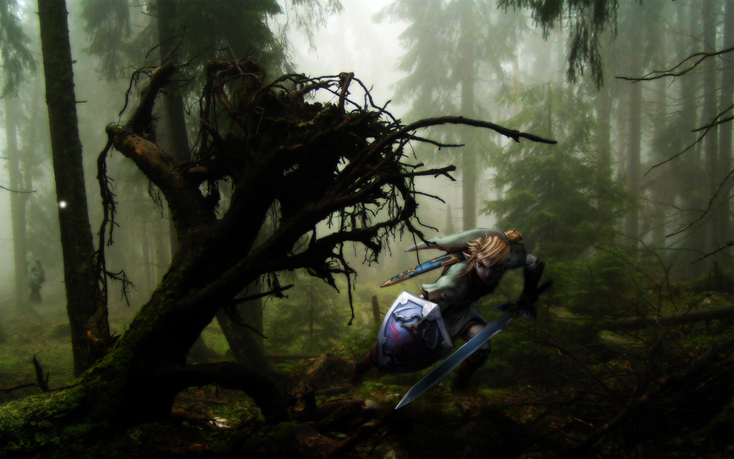 Link from The Legend of Zelda in a forest HD Wallpaper