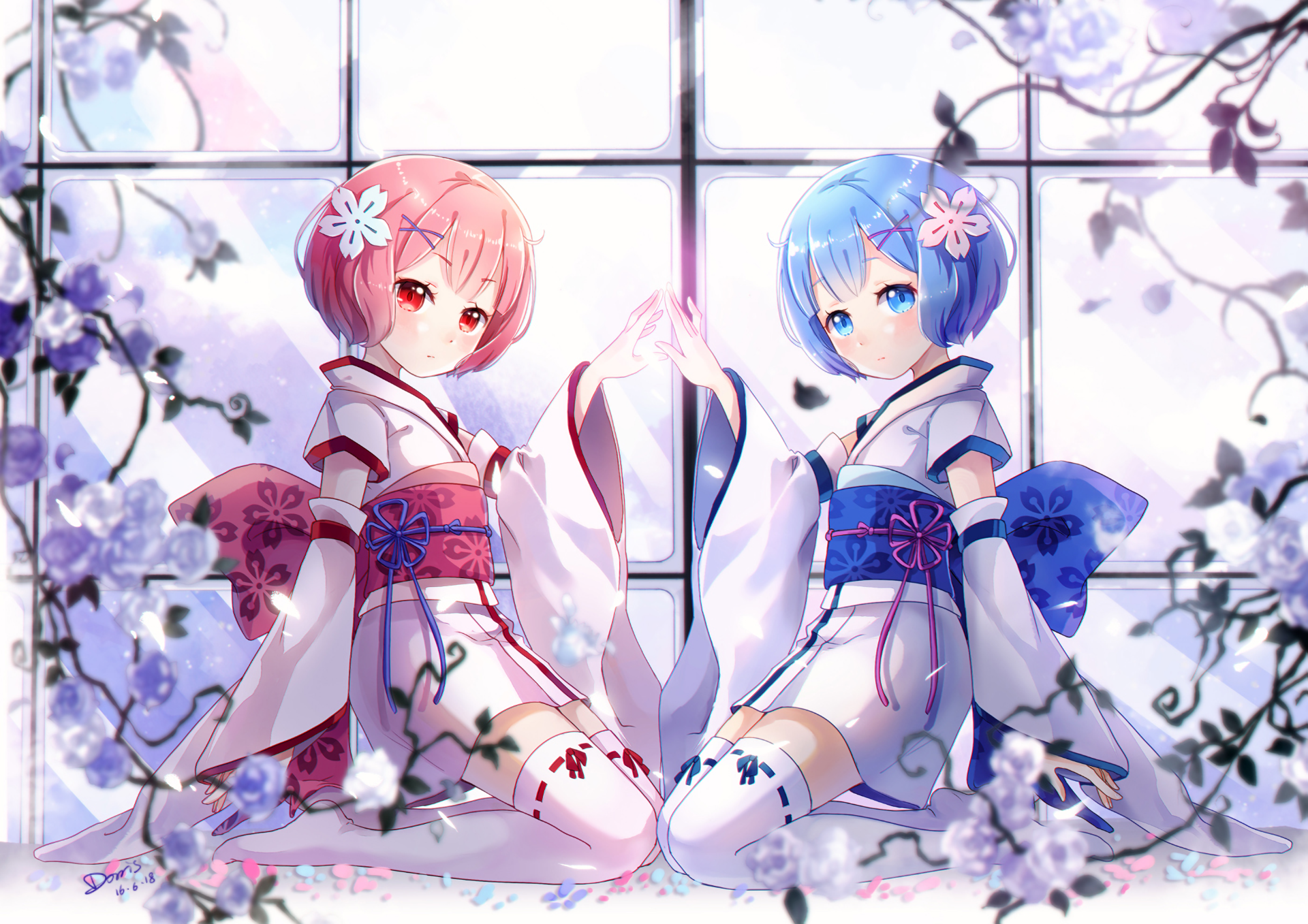 Ram and Rem from Re:Zero HD Wallpaper