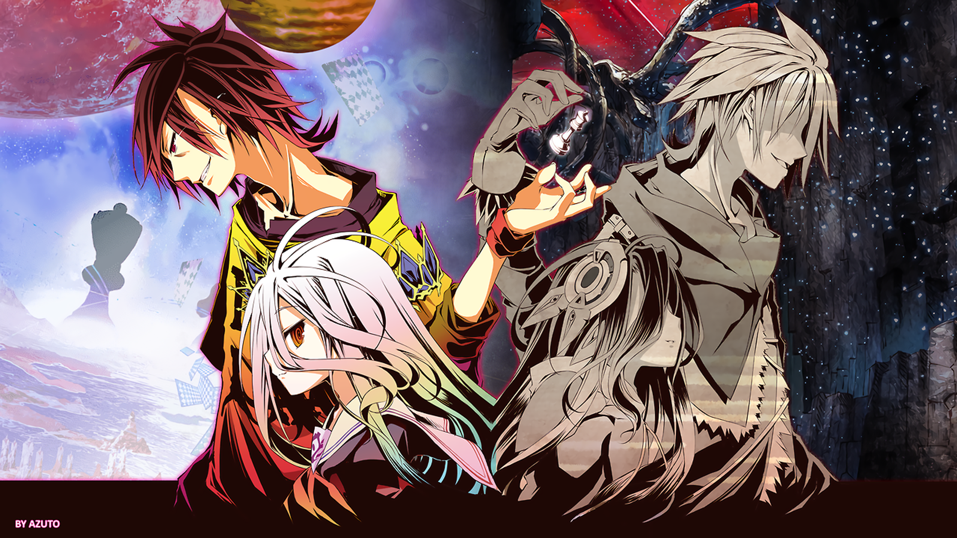 Sora and Shiro from No Game No Life HD Wallpaper