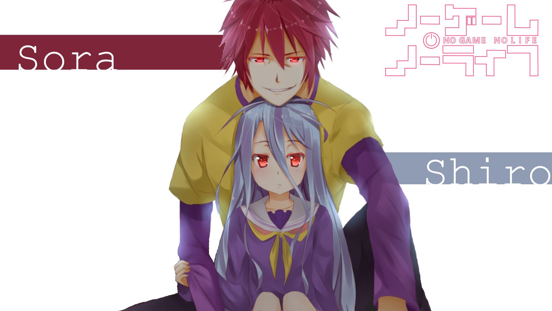 Sora and Shiro from No Game No Life HD Wallpaper