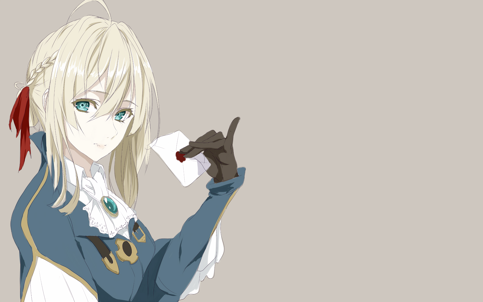 Violet Evergarden holding a letter HD Wallpaper