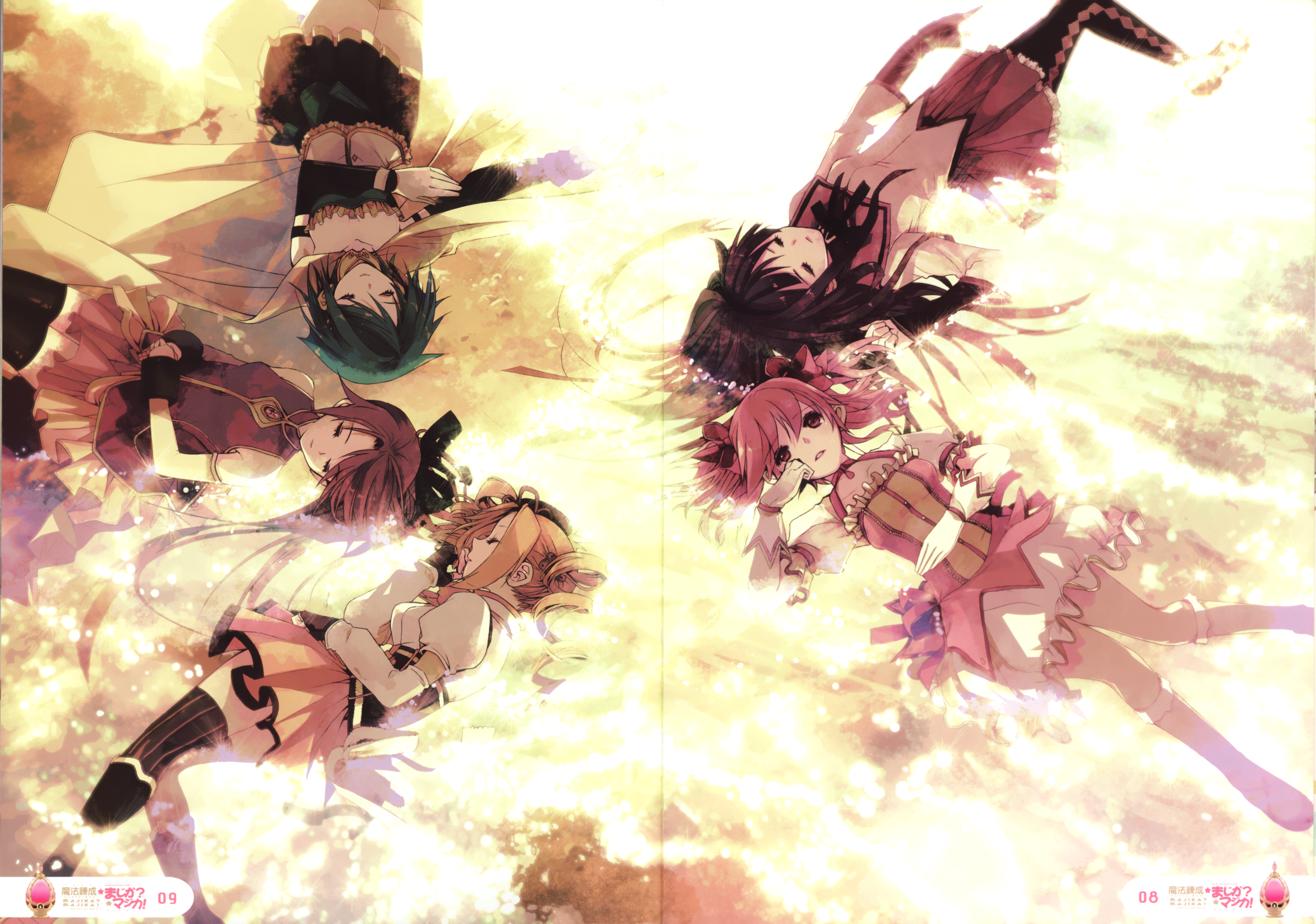 Magical Girl Madoka Magica characters lying down HD Wallpaper