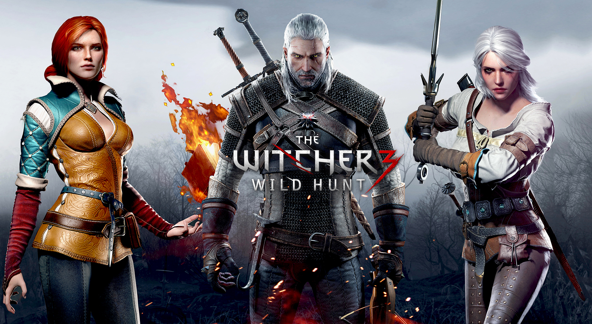 The Witcher 3 Wild Hunt: Geralt, Ciri, and Yennefer HD Wallpaper