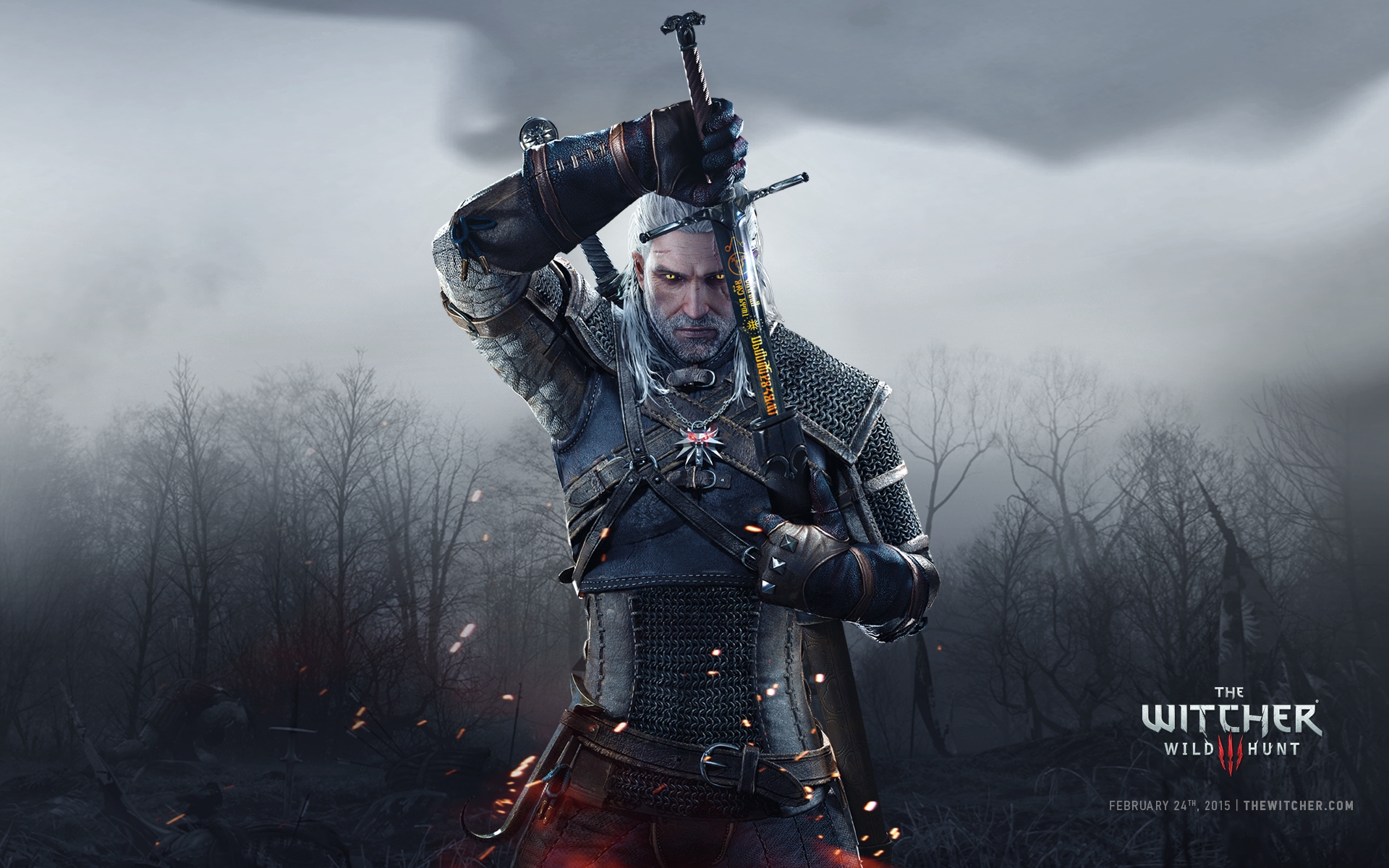 Geralt of Rivia from The Witcher 3: Wild Hunt HD Wallpaper