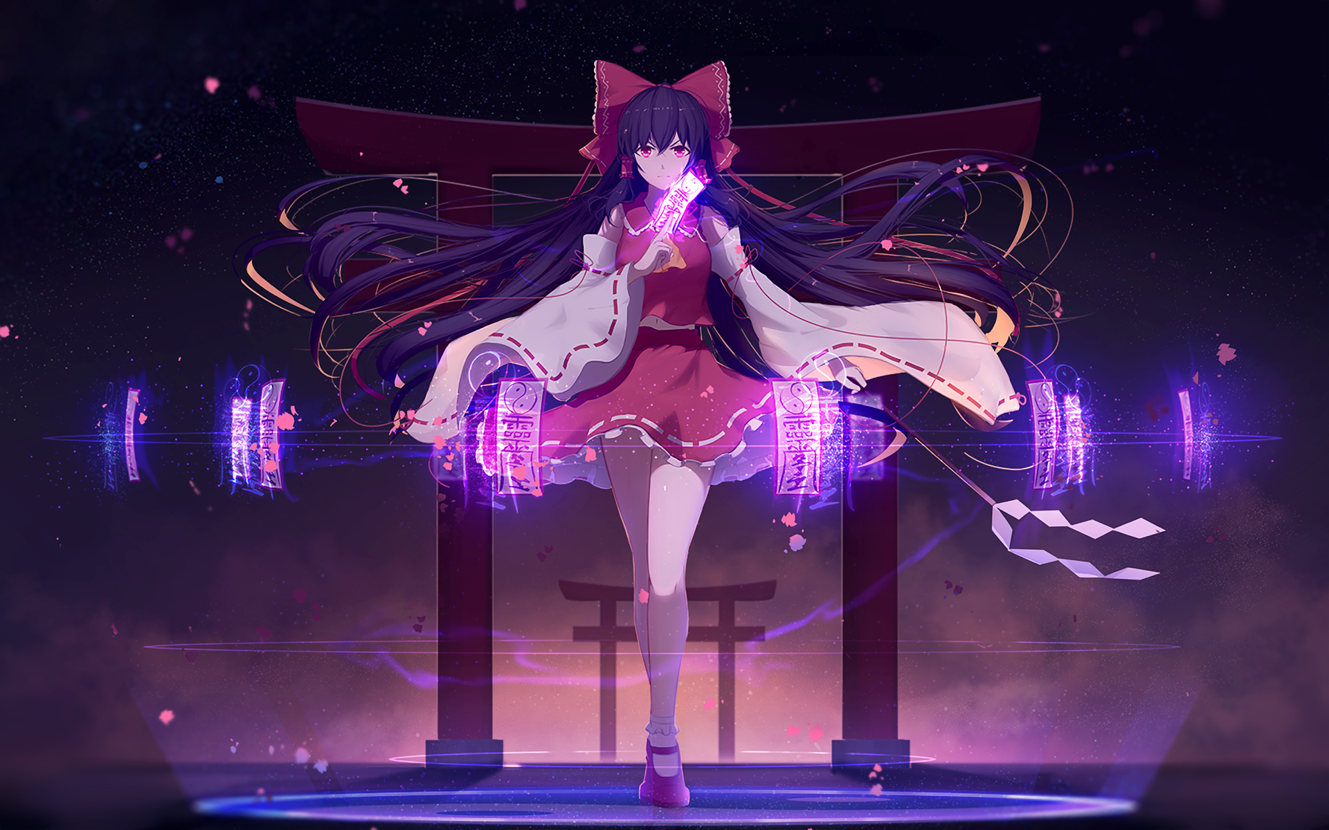 Reimu Hakurei from Touhou Project HD Wallpaper