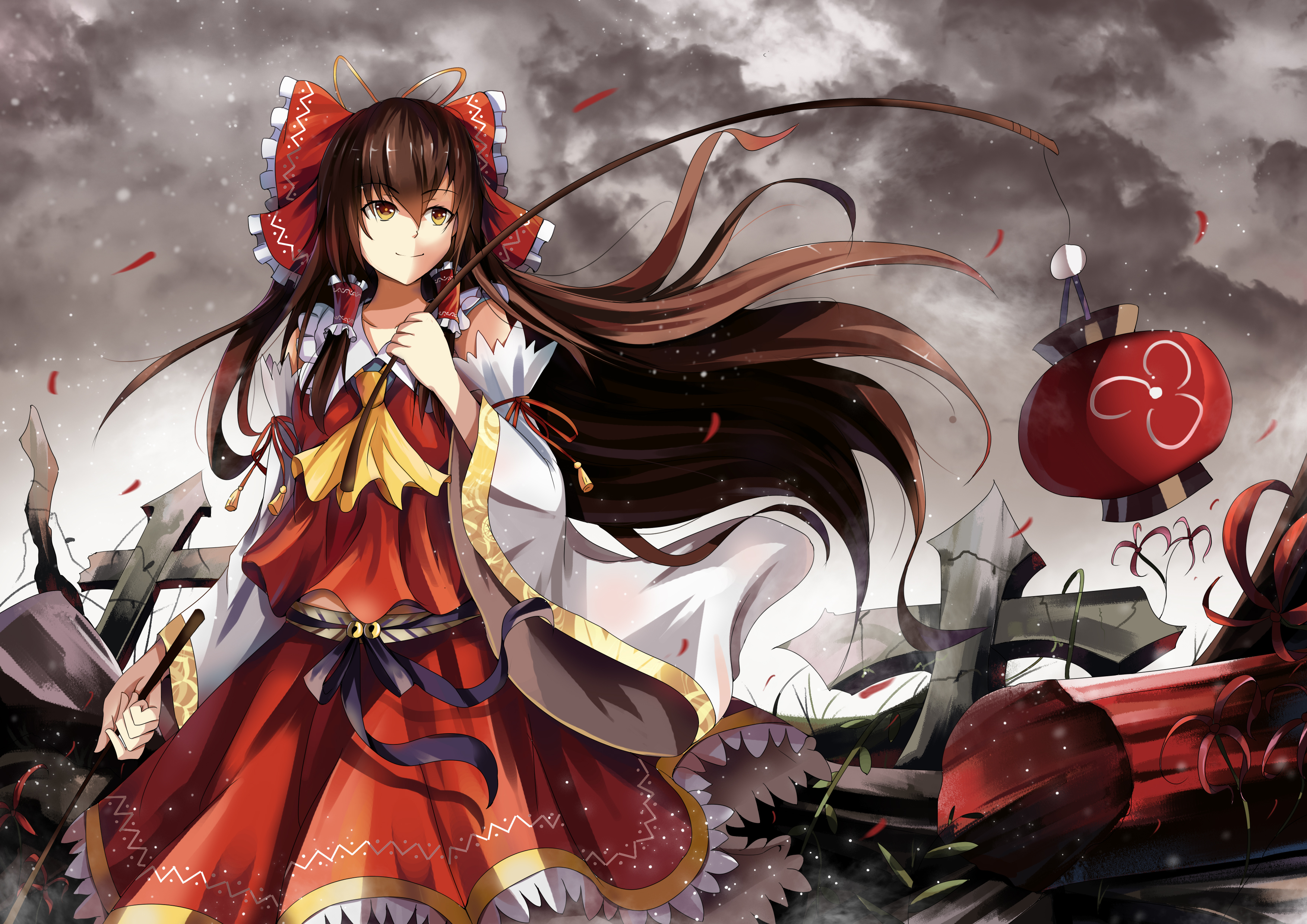 Reimu Hakurei from Touhou Project HD Wallpaper