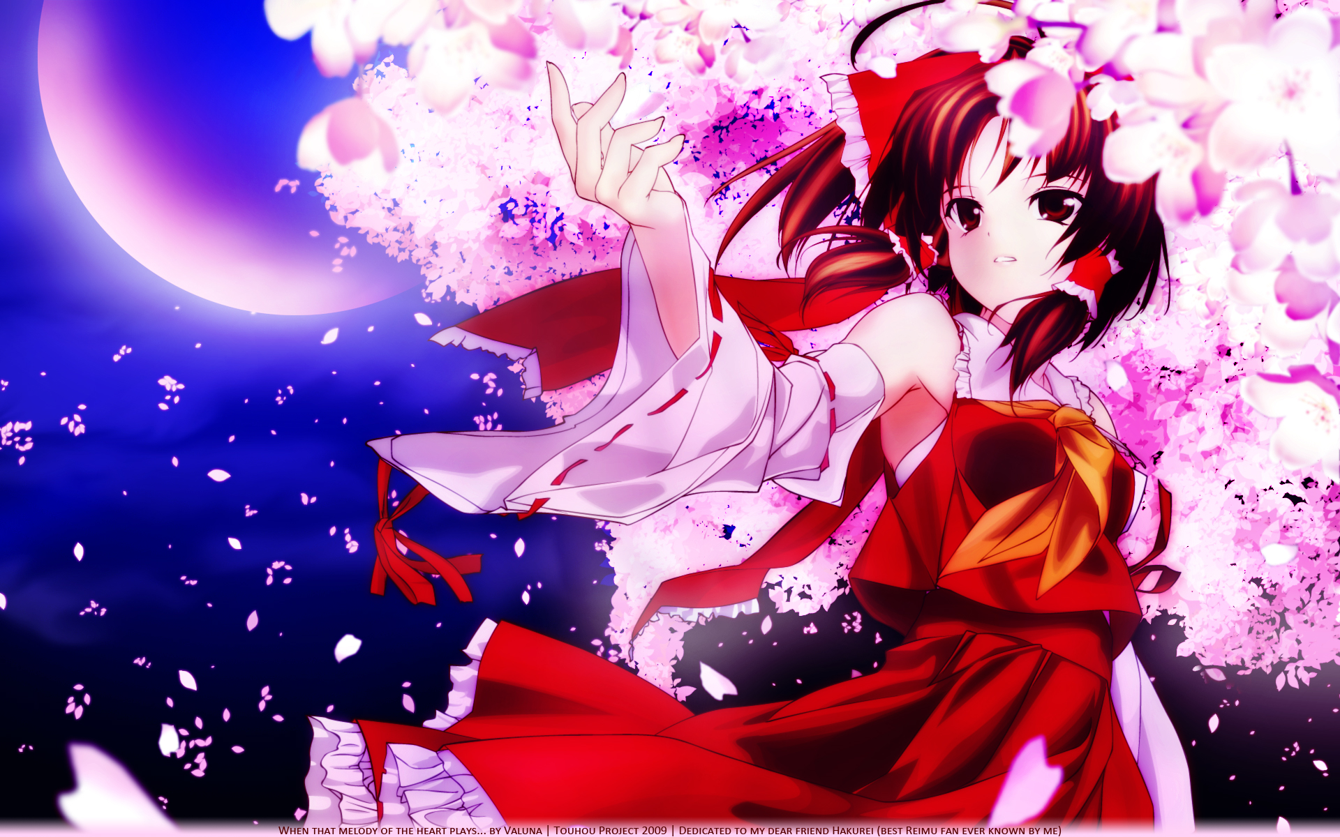 Reimu Hakurei from Touhou Project HD Wallpaper