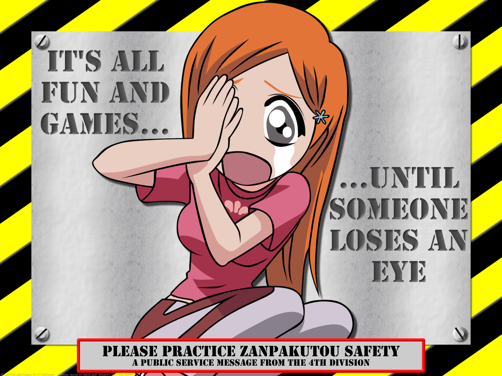 Orihime Inoue from Bleach safety poster HD Wallpaper