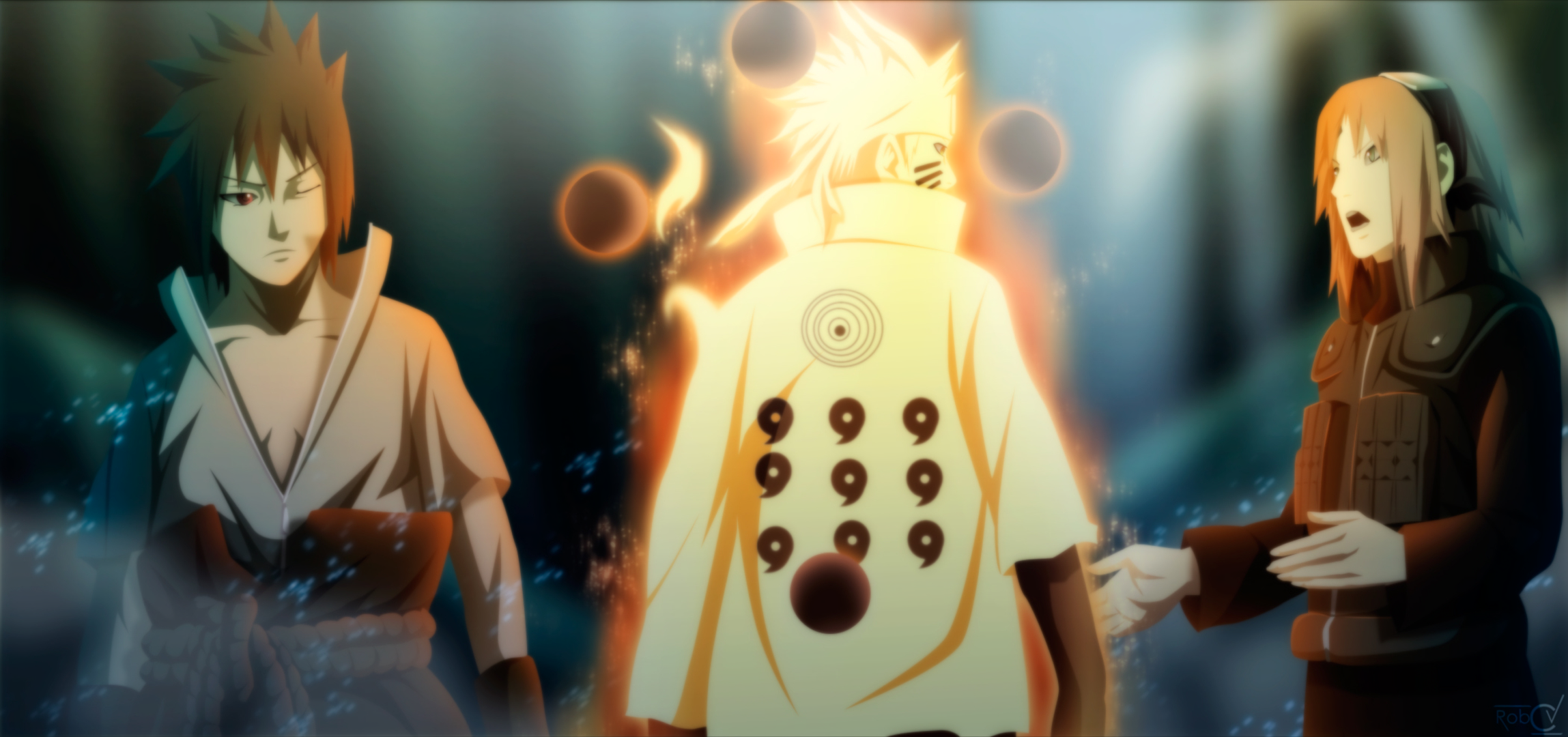 Naruto, Sasuke, and Sakura from Naruto HD Wallpaper