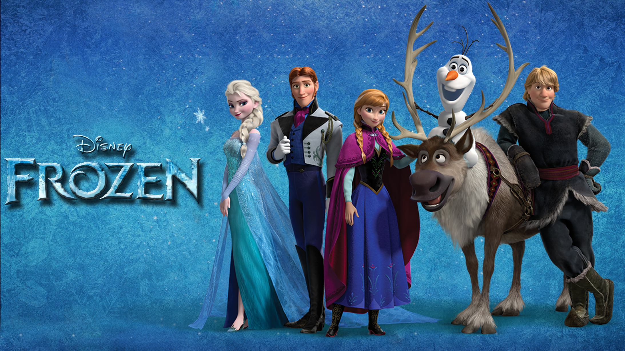 Elsa, Anna, Kristoff, Olaf, and Sven from Frozen HD Wallpaper