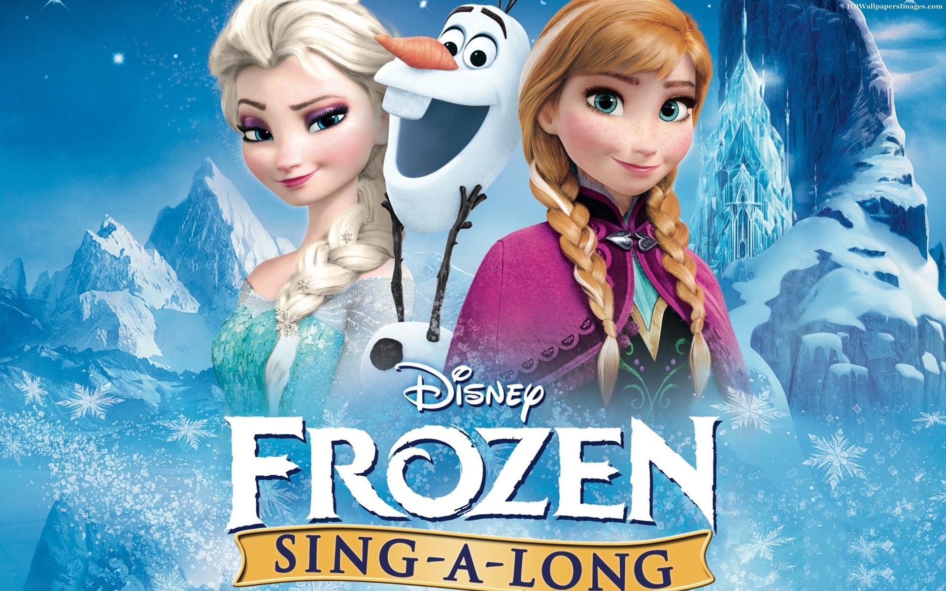 Elsa and Anna from Disney's Frozen Sing-A-Long HD Wallpaper