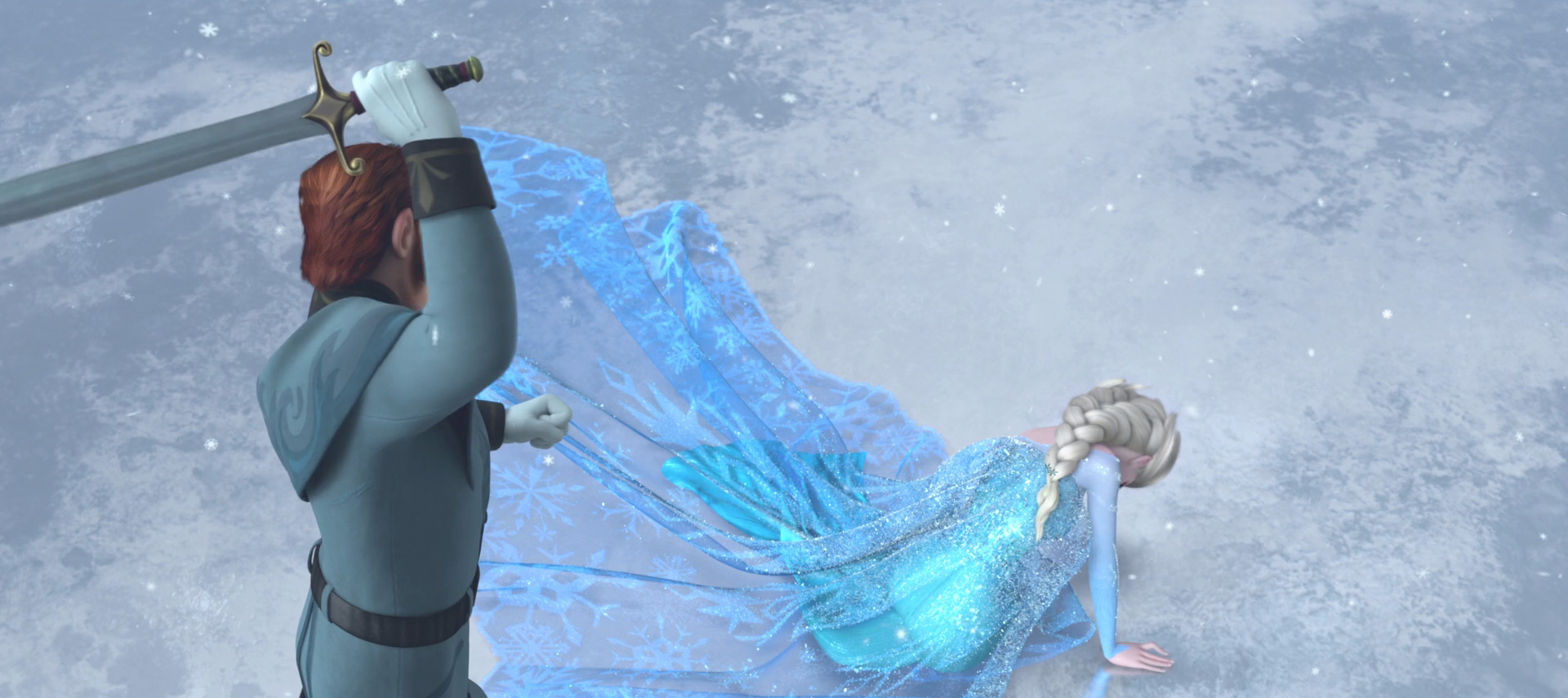 Hans from Frozen attacking Elsa HD Wallpaper