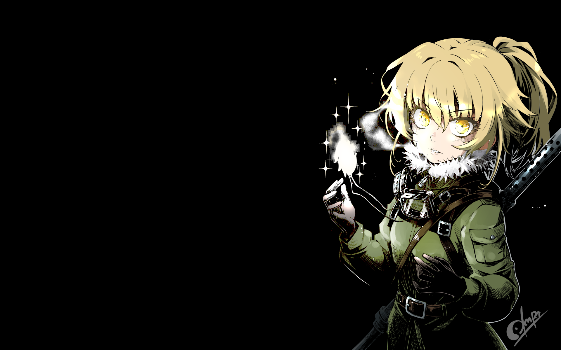 Tanya Degurechaff with Magic HD Wallpaper