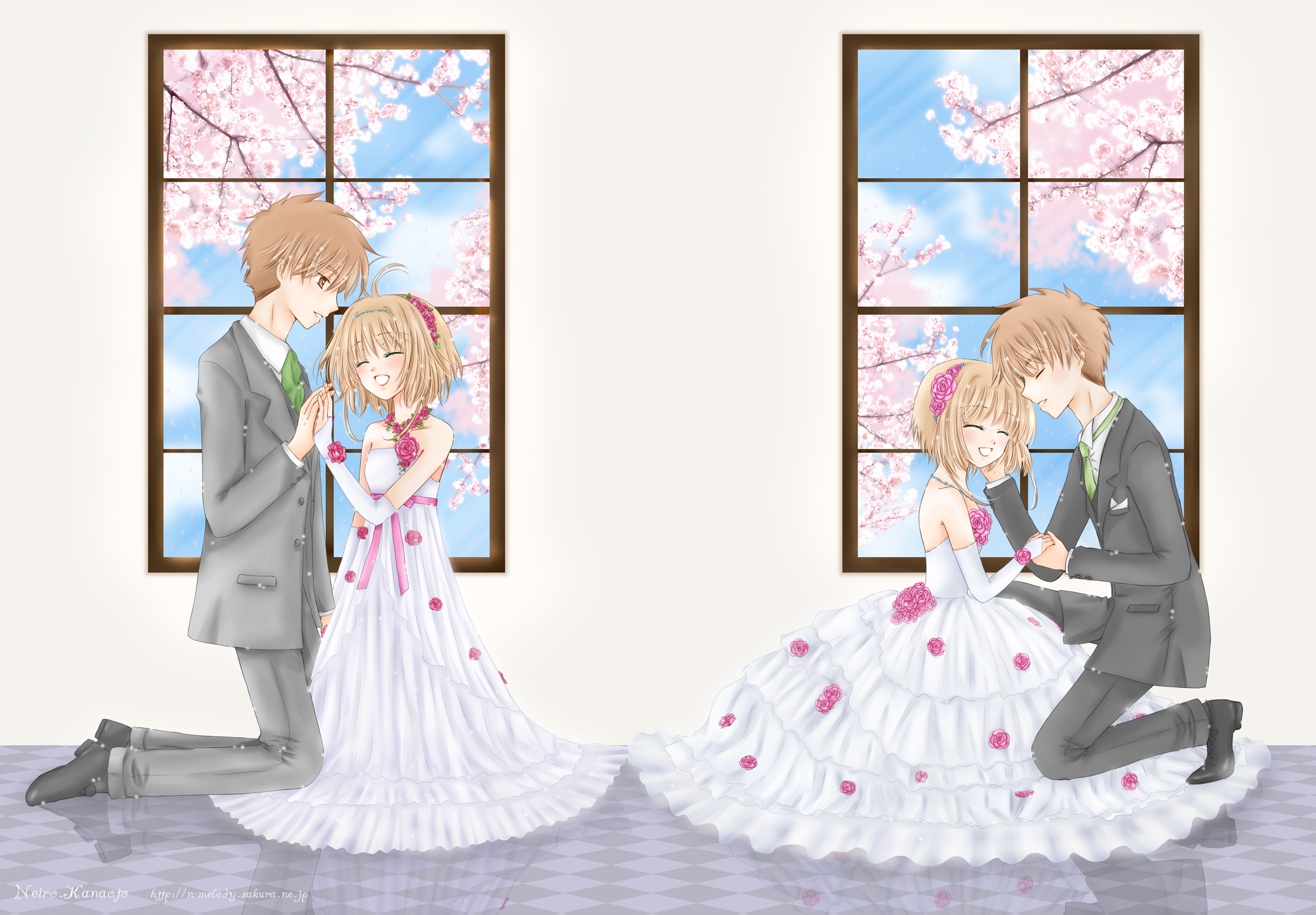 Sakura Kinomoto and Syaoran Li wedding HD Wallpaper