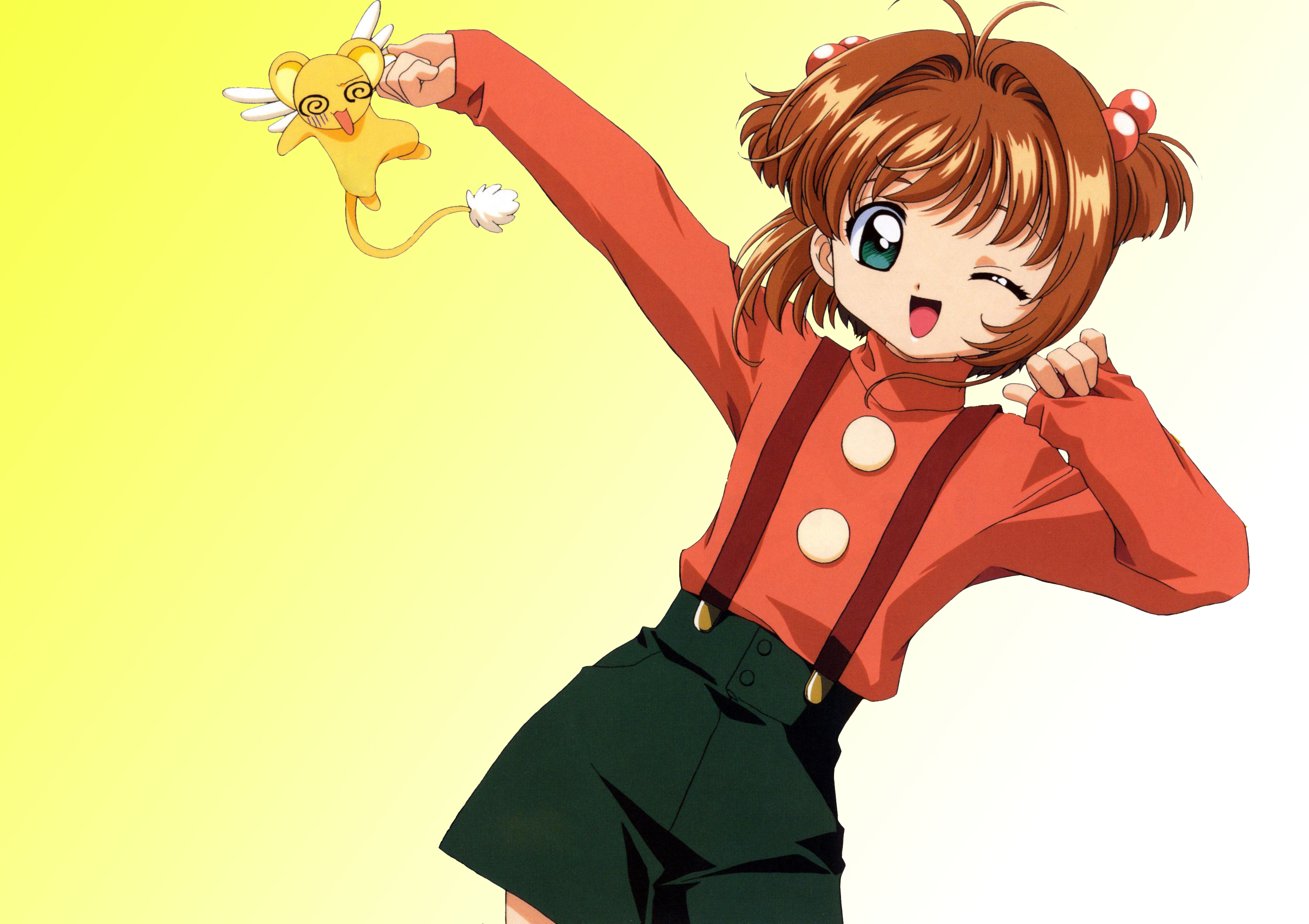Sakura Kinomoto with Kero HD Wallpaper