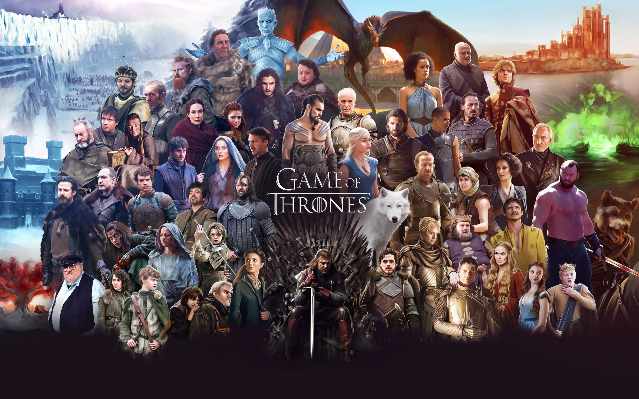 Game of Thrones characters collage HD Wallpaper