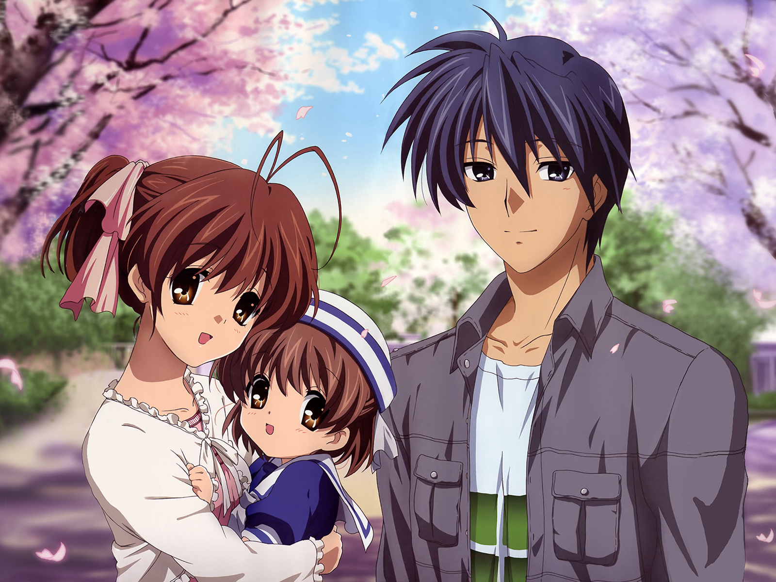Nagisa Furukawa and family from Clannad HD Wallpaper