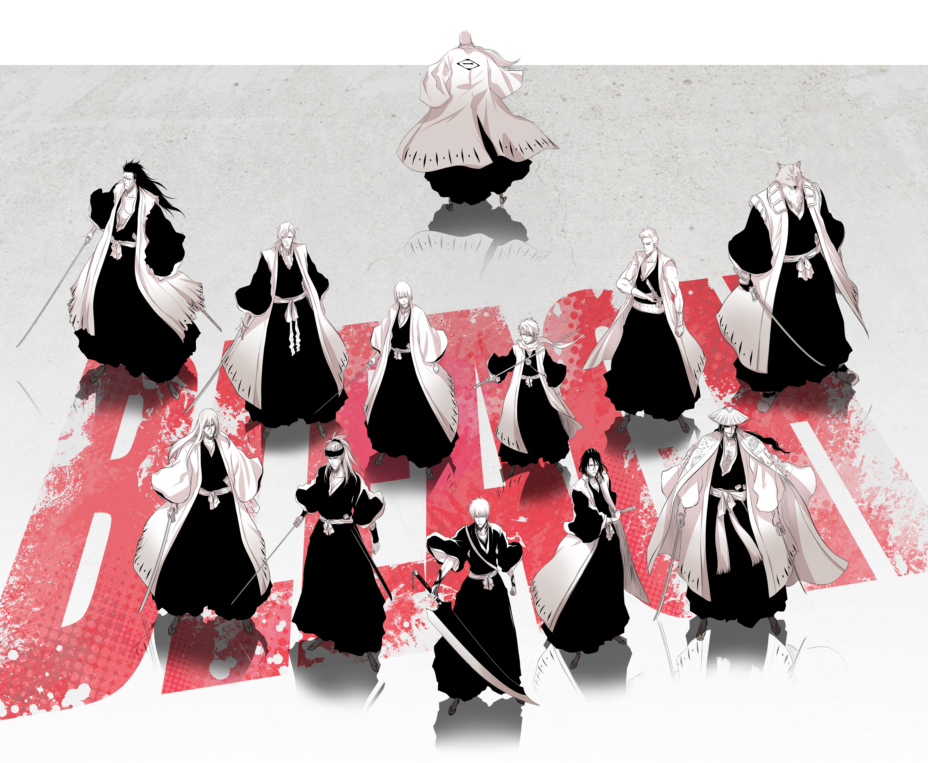 Bleach Captains Posing HD Wallpaper