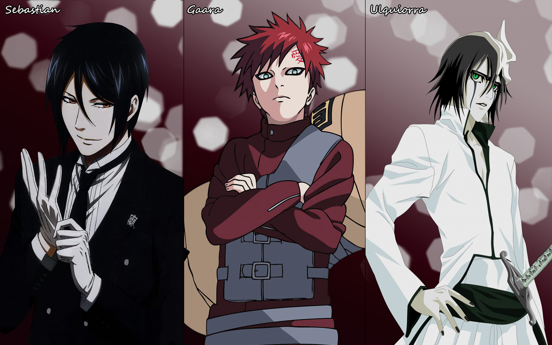 Sebastian, Gaara, and Ulquiorra Cifer HD Wallpaper