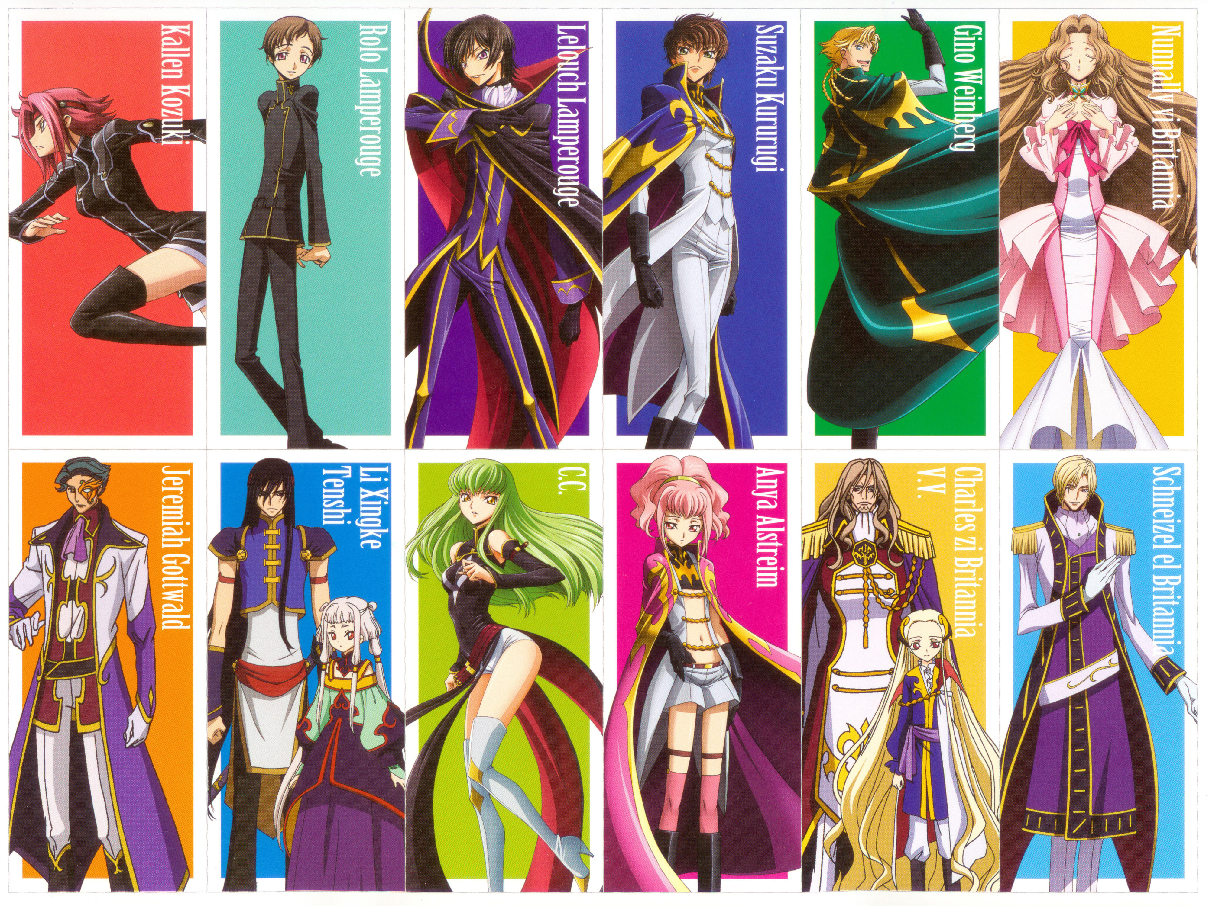 Code Geass Characters HD Wallpaper