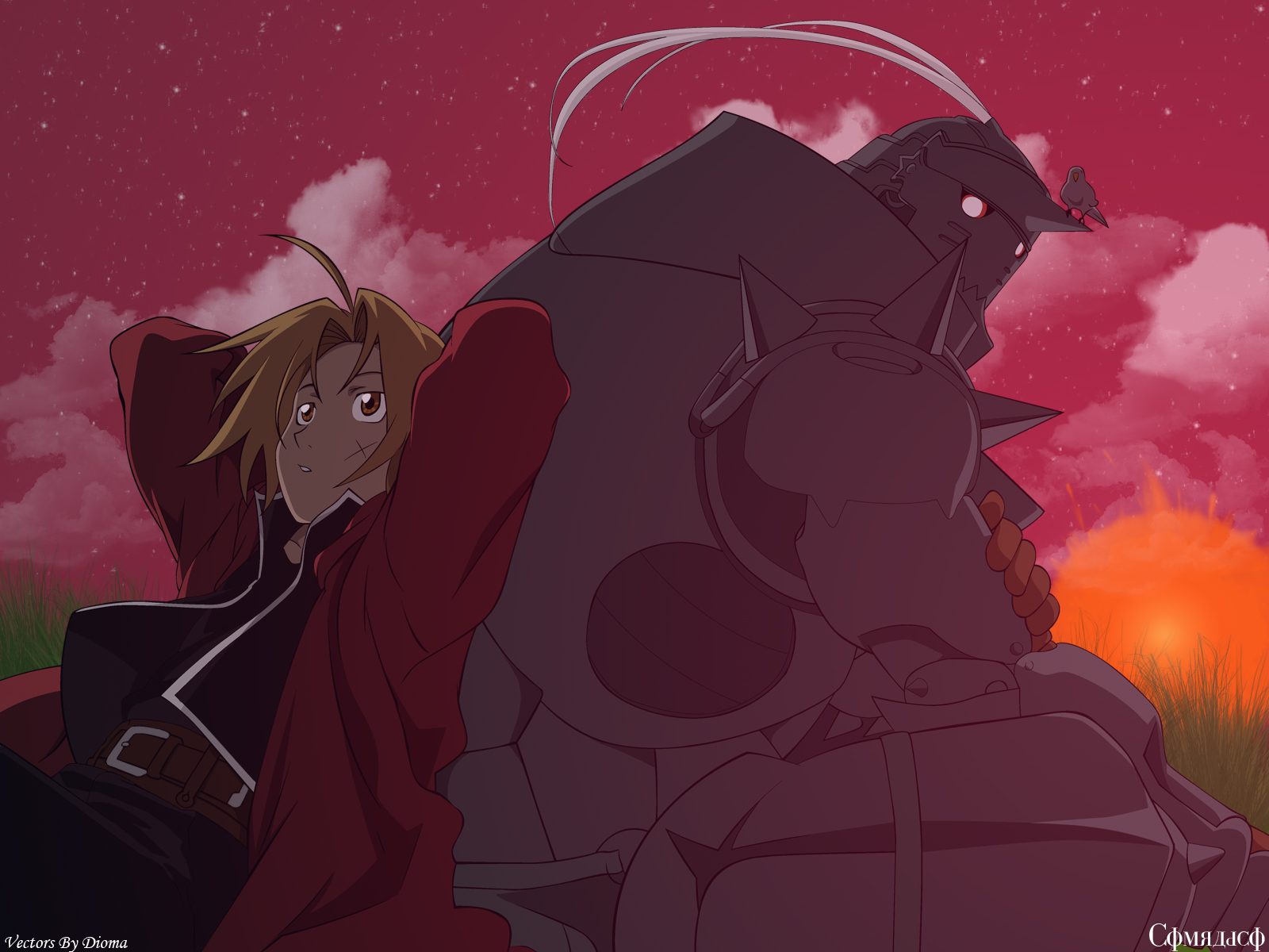 Edward Elric and Alphonse Elric from Fullmetal Alchemist HD Wallpaper