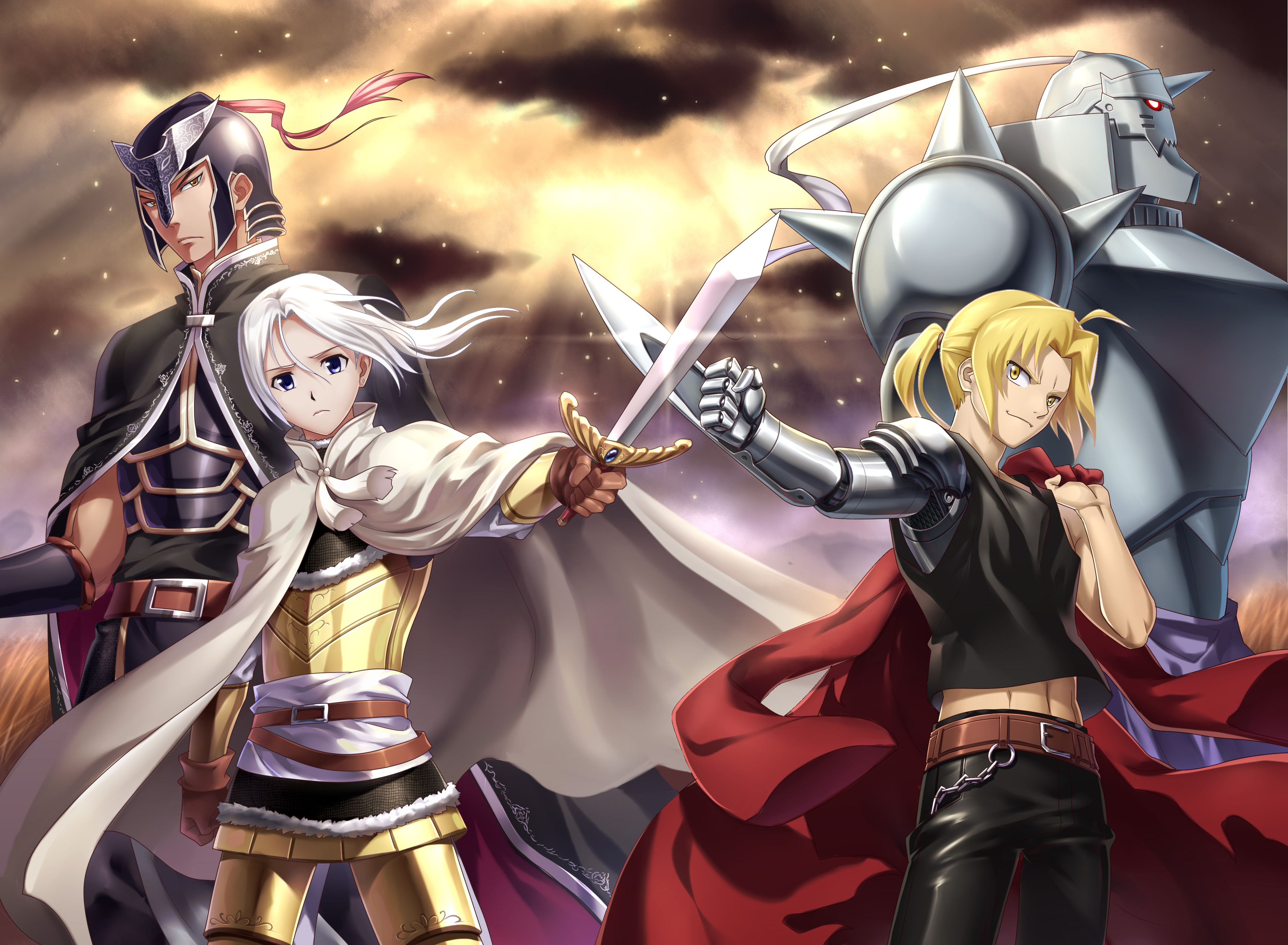 Edward Elric and Alphonse Elric from Fullmetal Alchemist HD Wallpaper