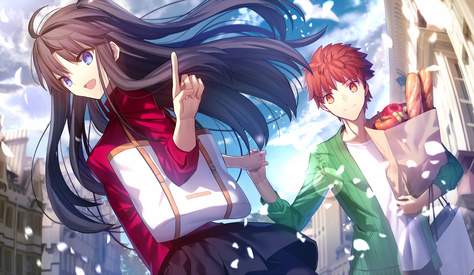 Rin Tohsaka and Shirou Emiya from Fate/stay night HD Wallpaper