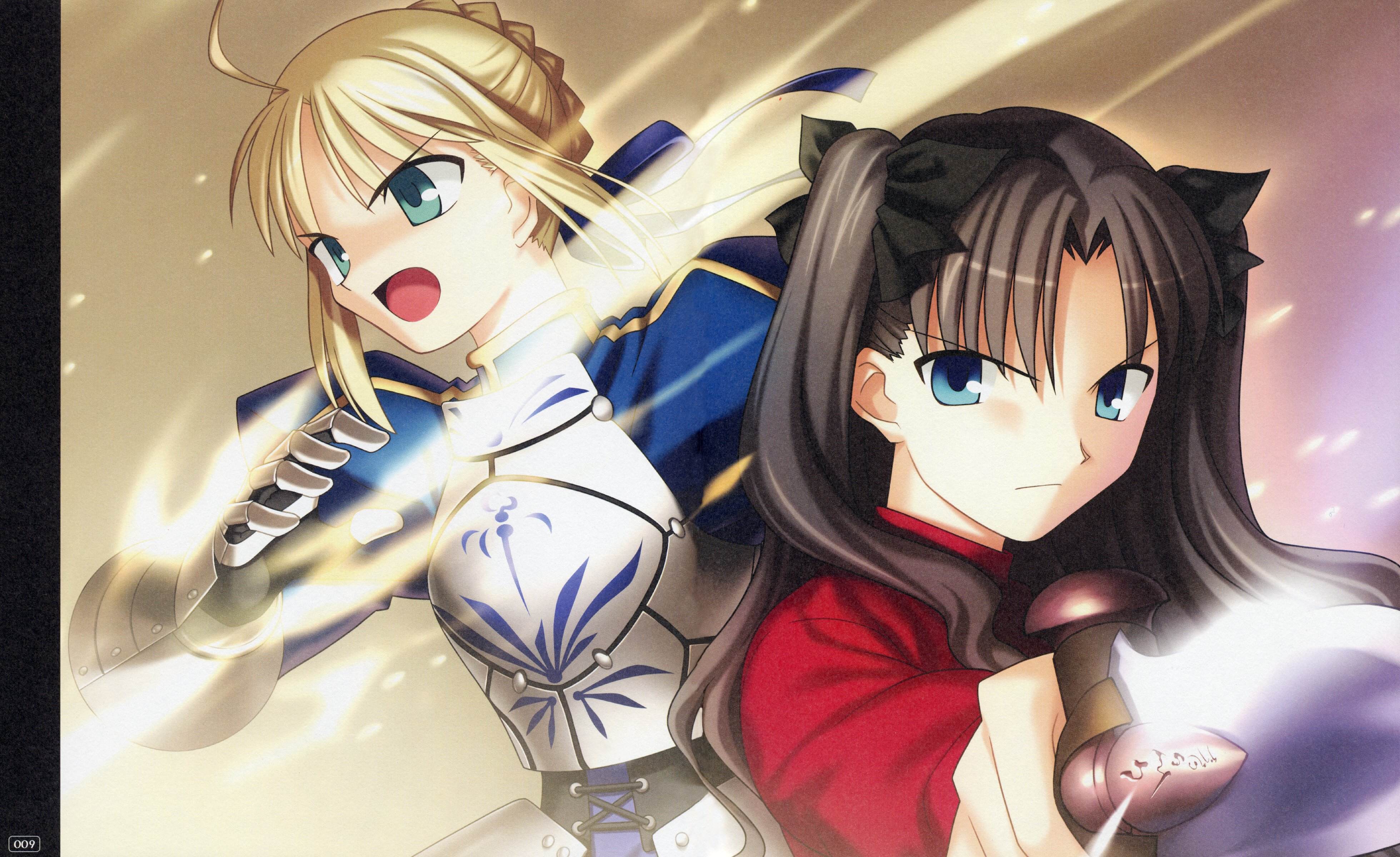 Saber and Rin Tohsaka from Fate/stay night HD Wallpaper