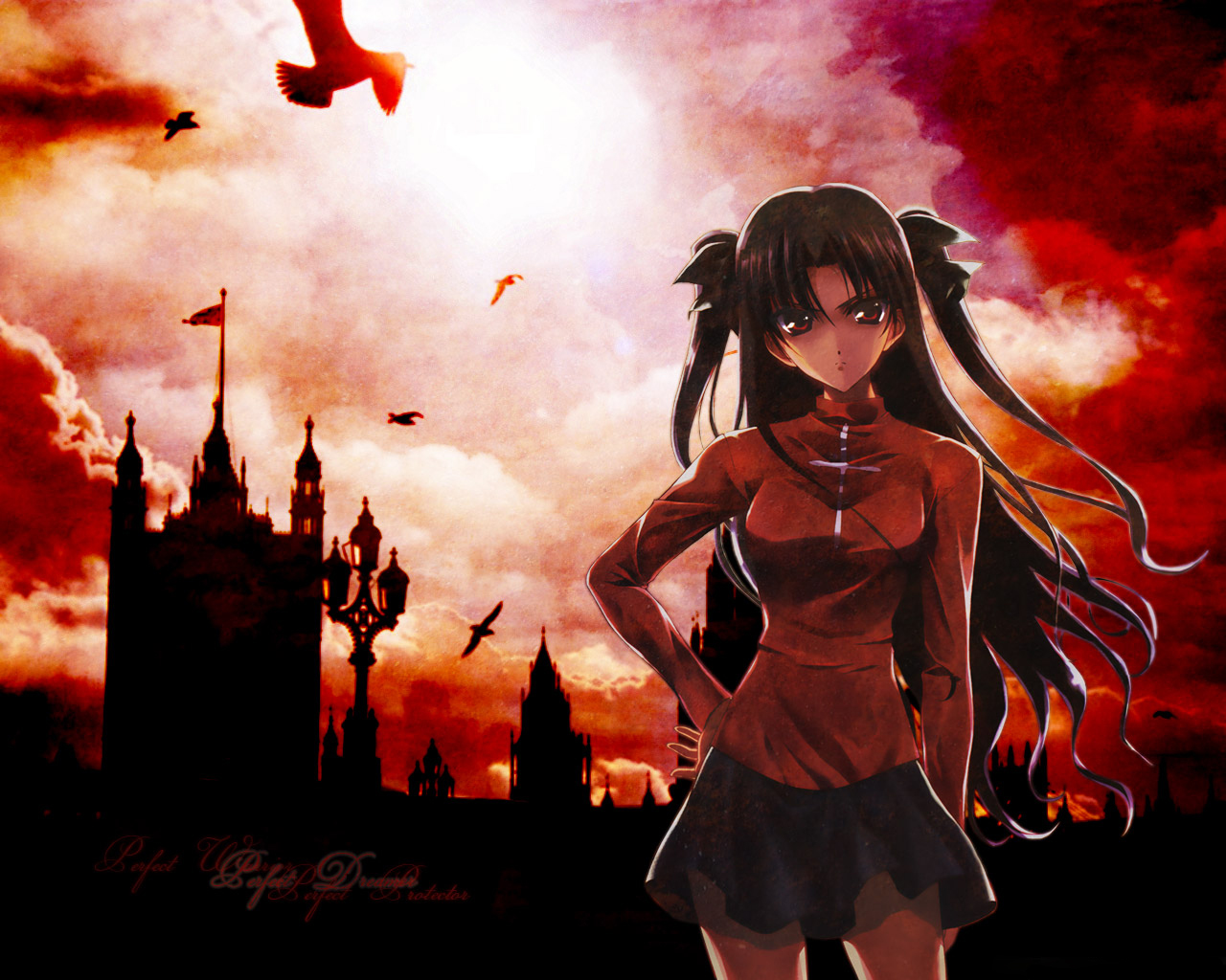 Rin Tohsaka from Fate/stay night HD Wallpaper