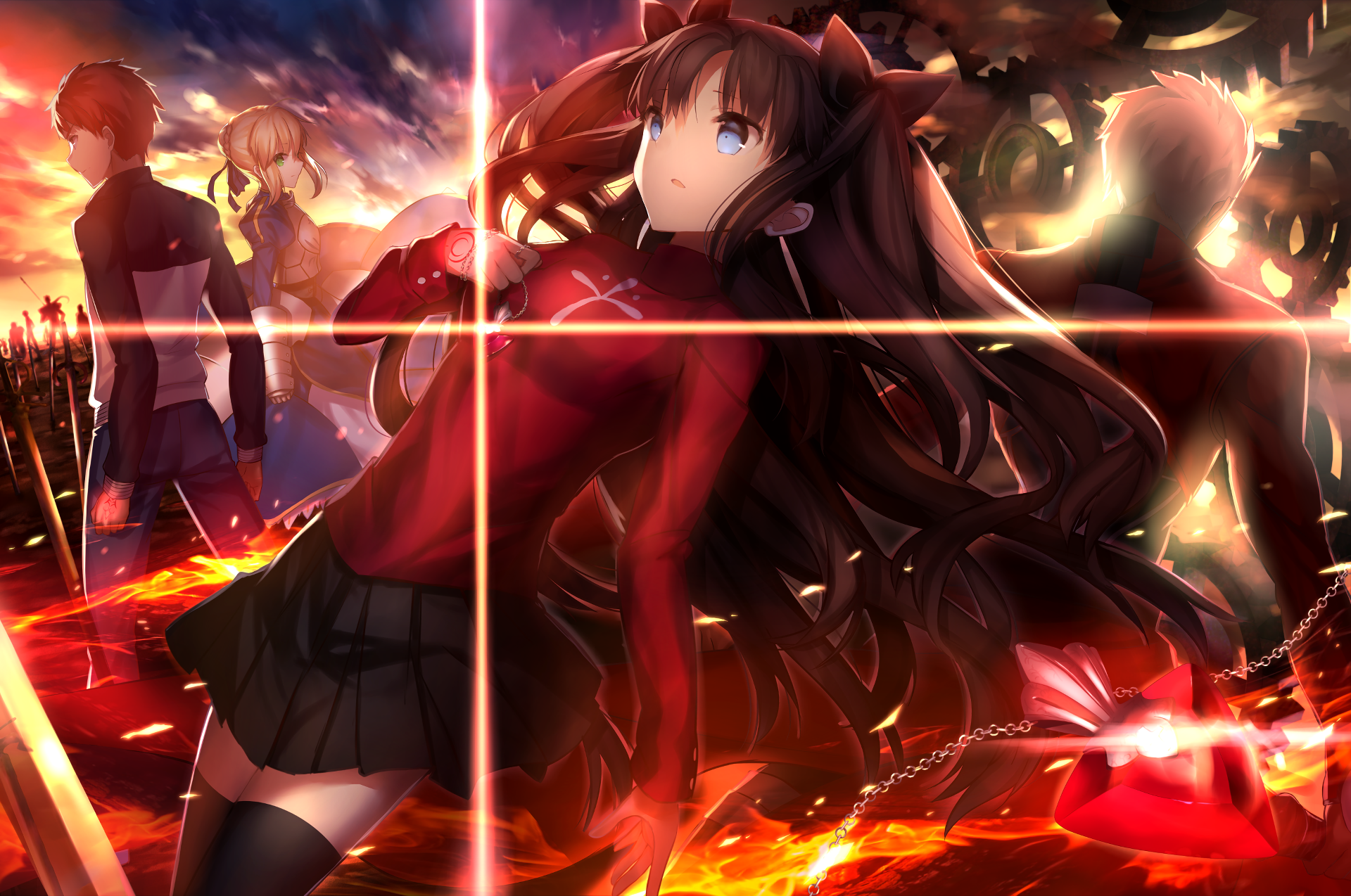 Rin Tohsaka from Fate/stay night HD Wallpaper