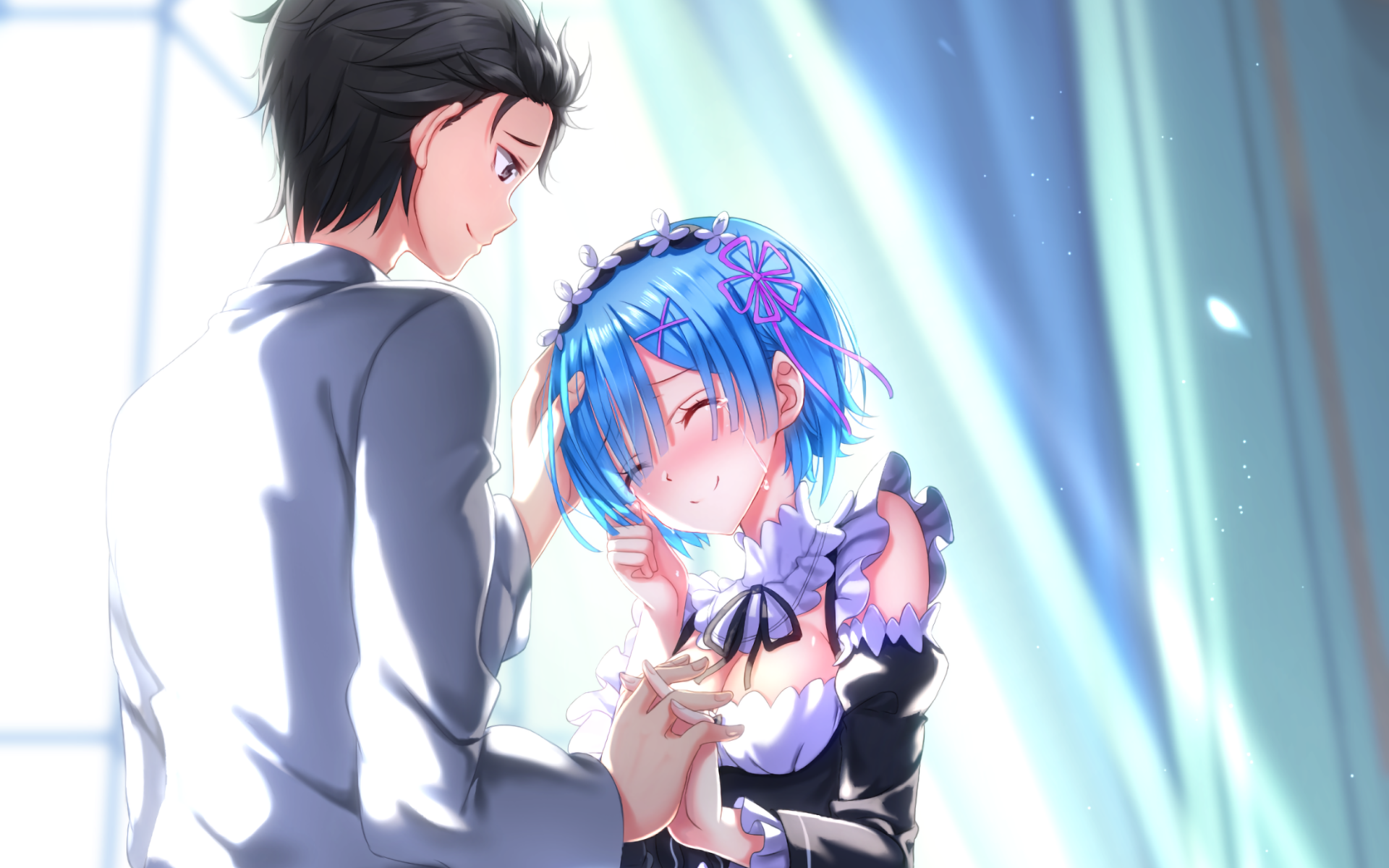 Subaru Natsuki and Rem from Re:Zero HD Wallpaper