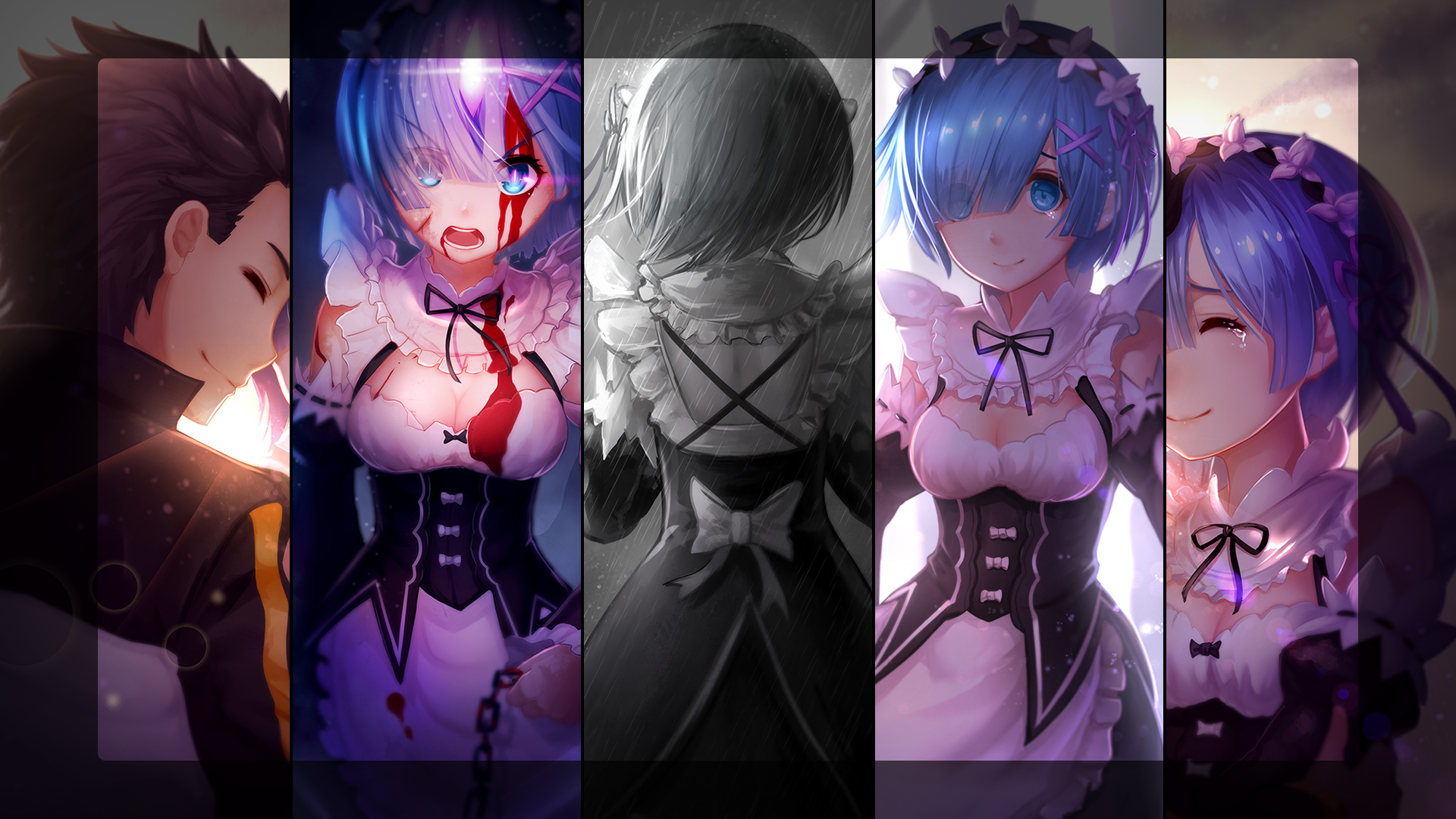 Rem and Subaru from Re:Zero HD Wallpaper