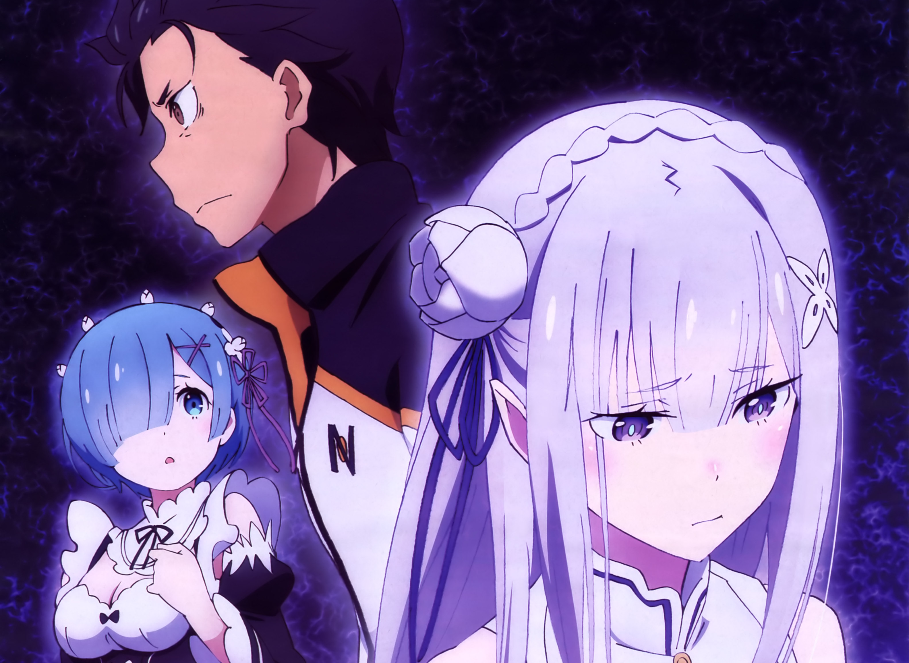 Subaru Natsuki and Emilia from Re:Zero HD Wallpaper