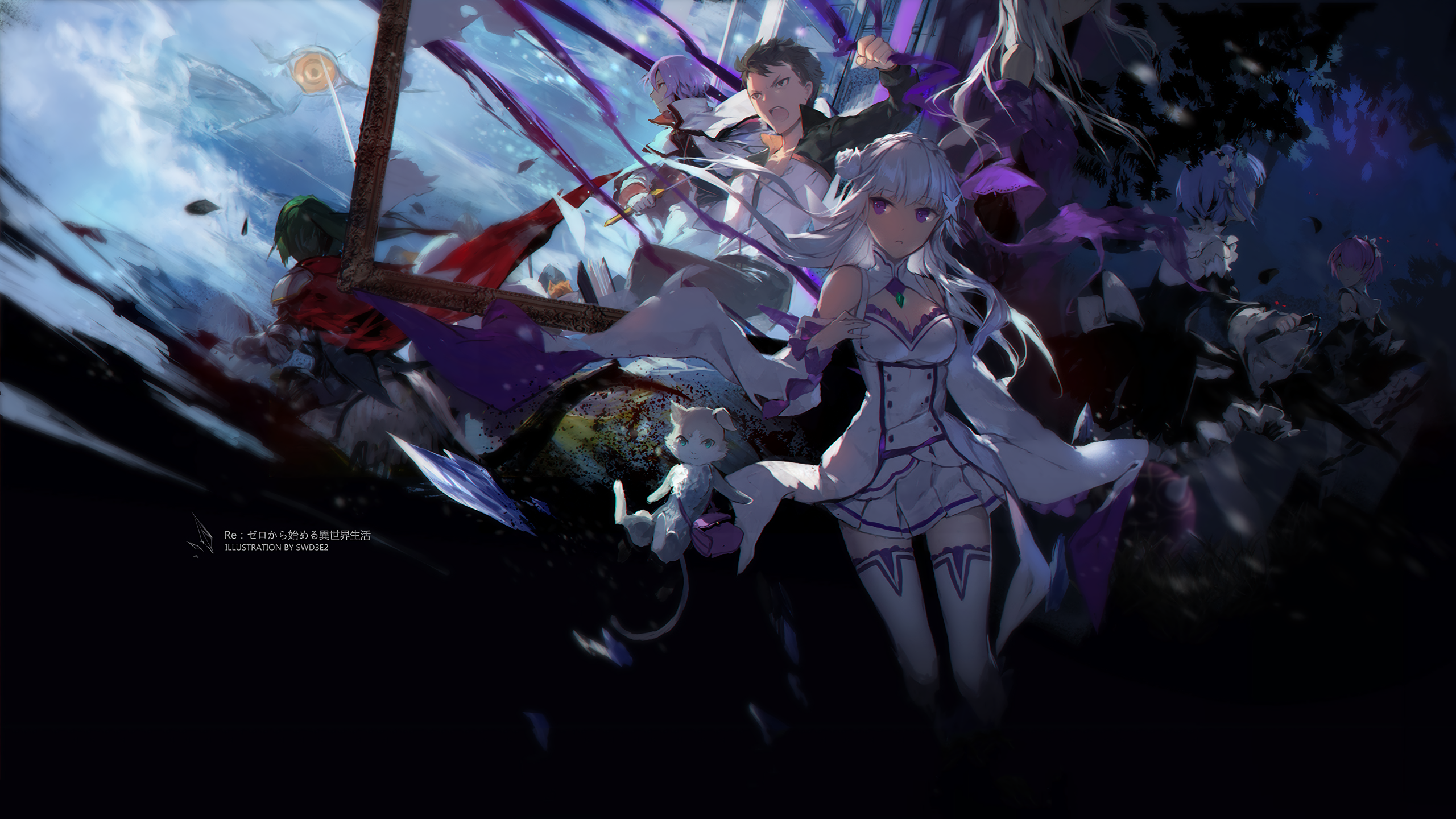 Emilia and Subaru from Re:Zero HD Wallpaper