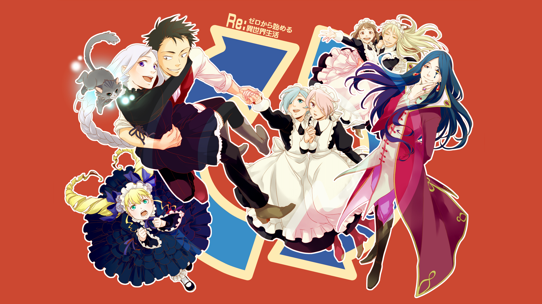 Re:Zero Characters with Subaru Natsuki HD Wallpaper
