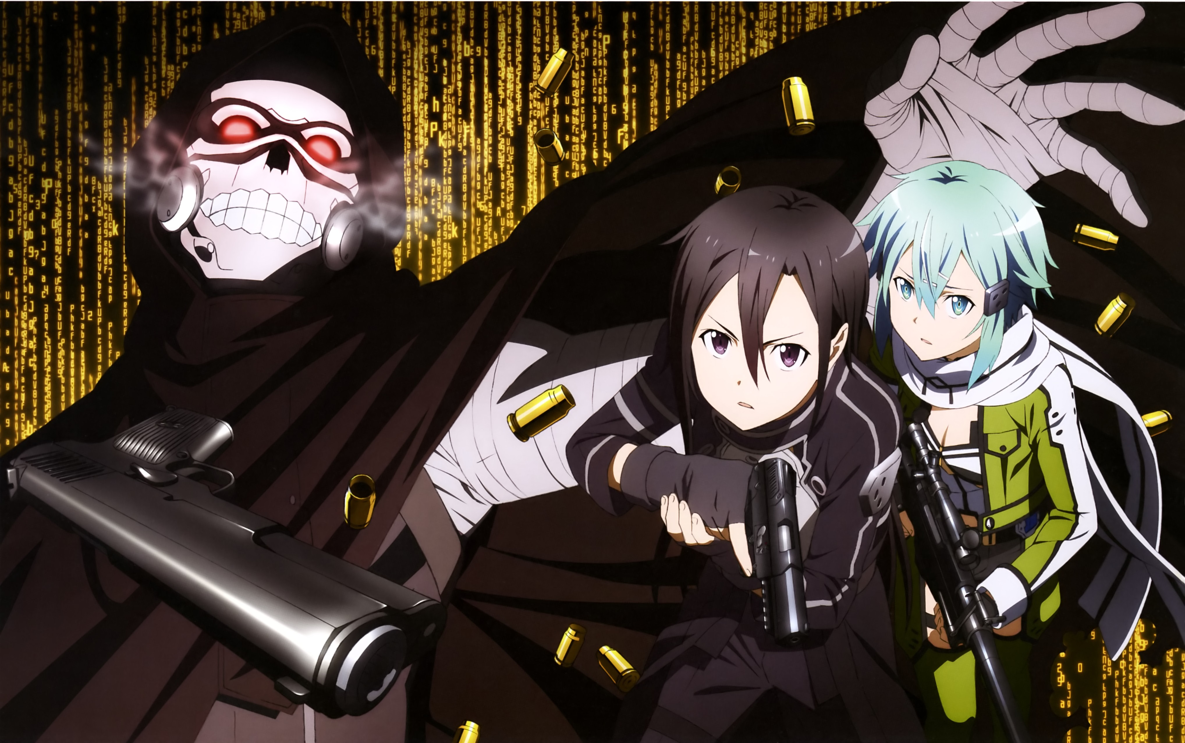 Sinon and Kirito from Sword Art Online HD Wallpaper