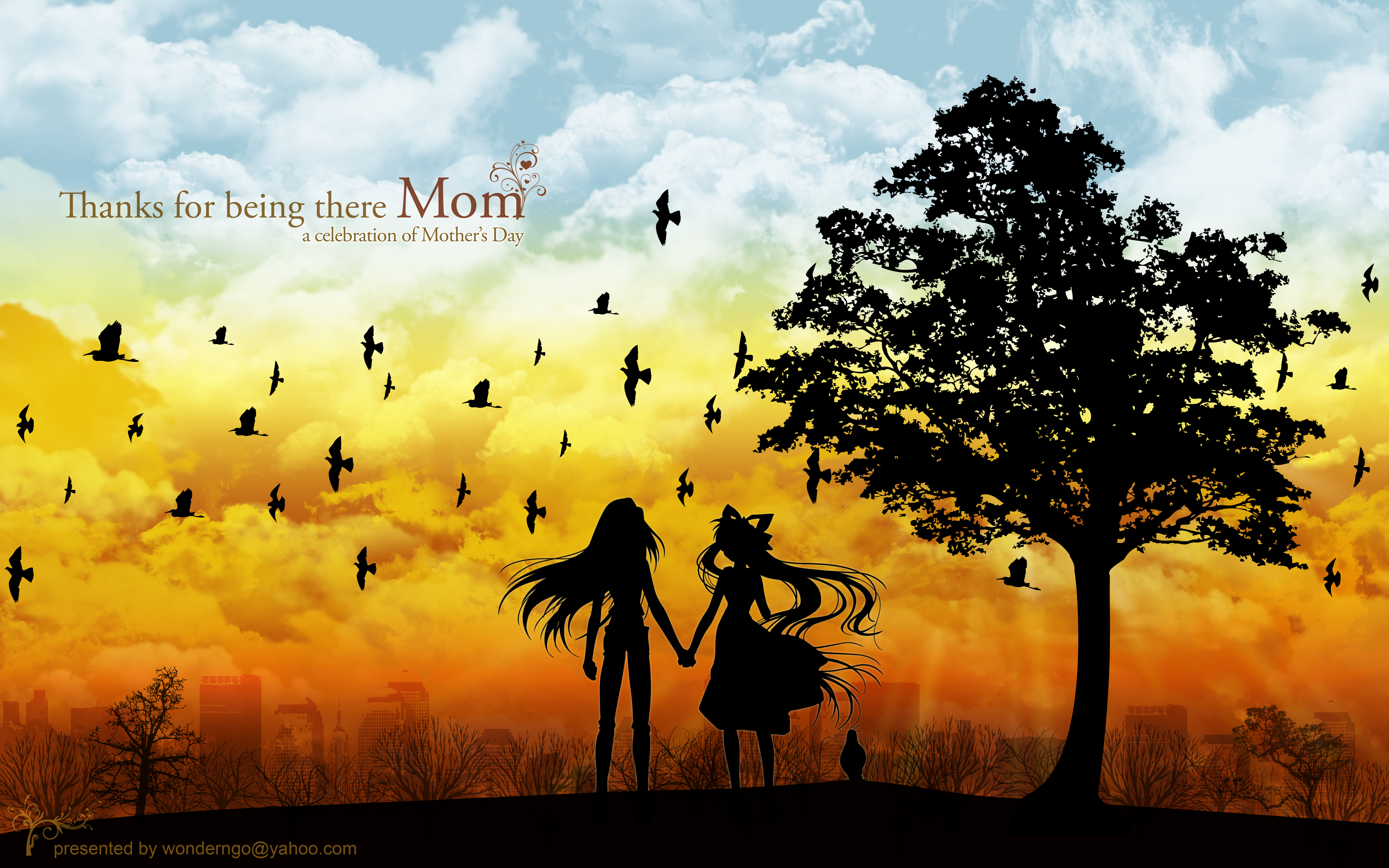 Thanks for being there Mom a celebration of Mother's Day HD Wallpaper