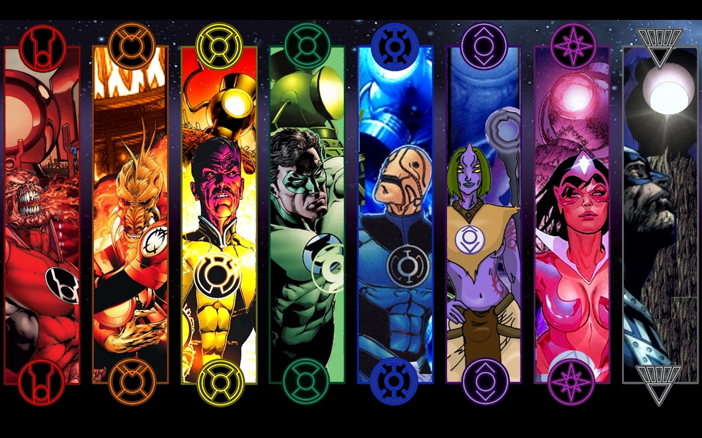 DC Comics Lantern Corps Characters HD Wallpaper
