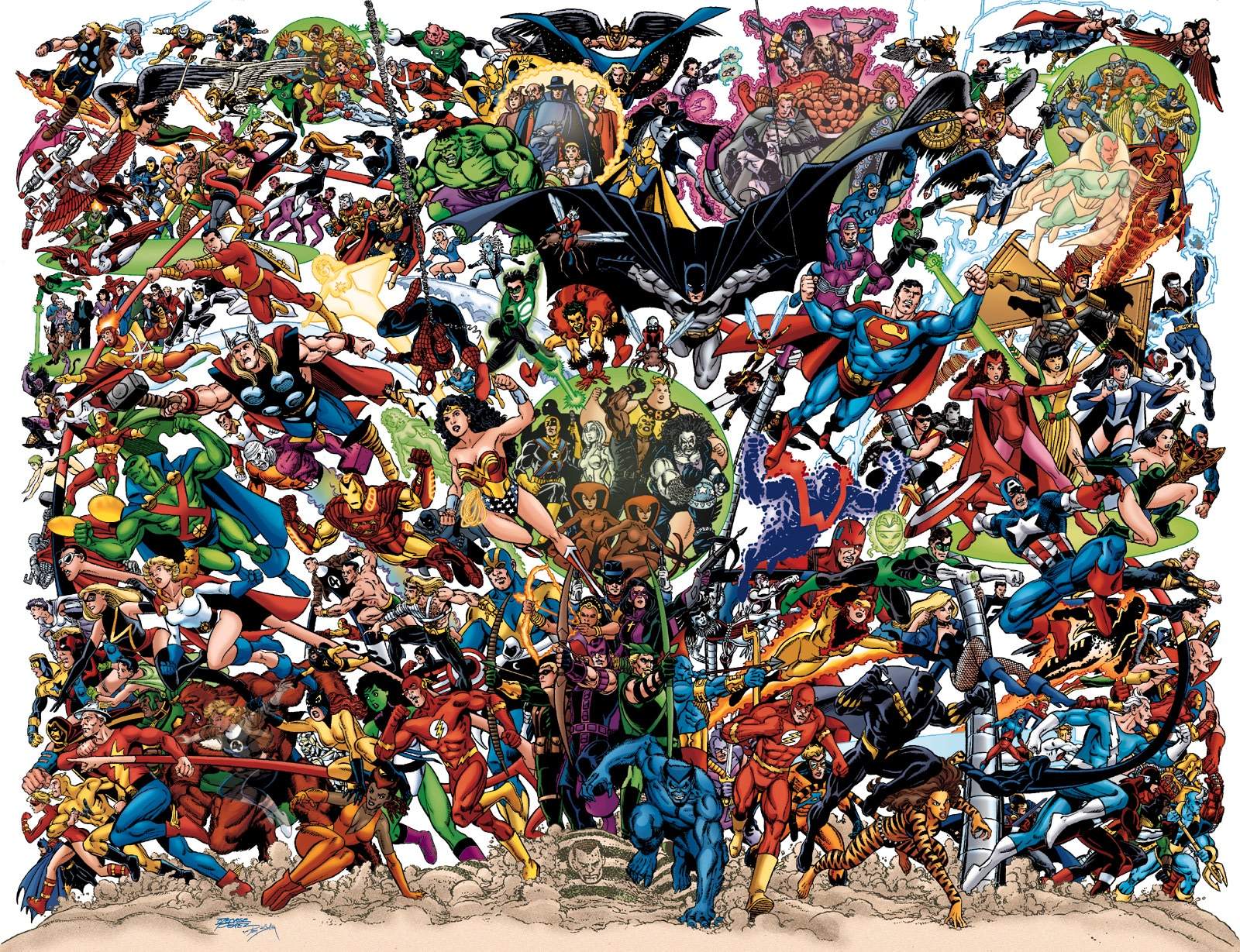 DC and Marvel Superheroes Assemble HD Wallpaper
