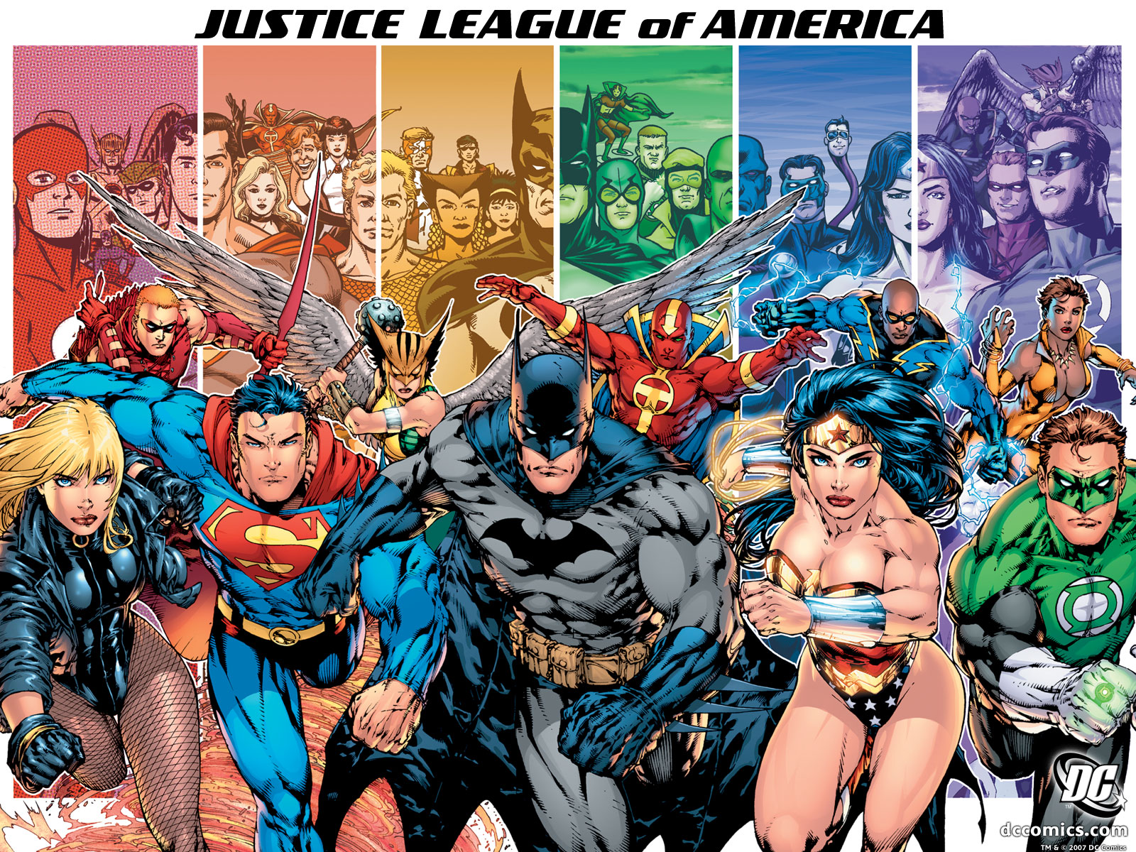 Justice League of America characters HD Wallpaper
