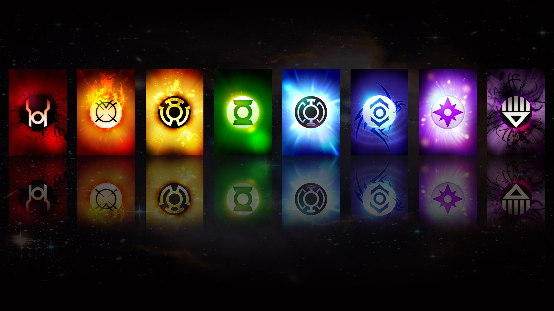 Green Lantern Corps Emotional Spectrum Lanterns HD Wallpaper